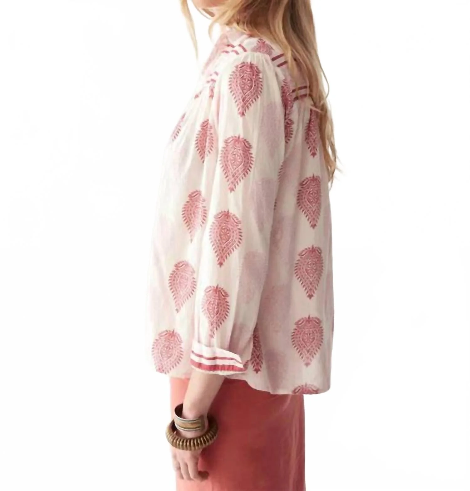 Dylan Long Sleeve Blouse In Pink Floyd - Image 3