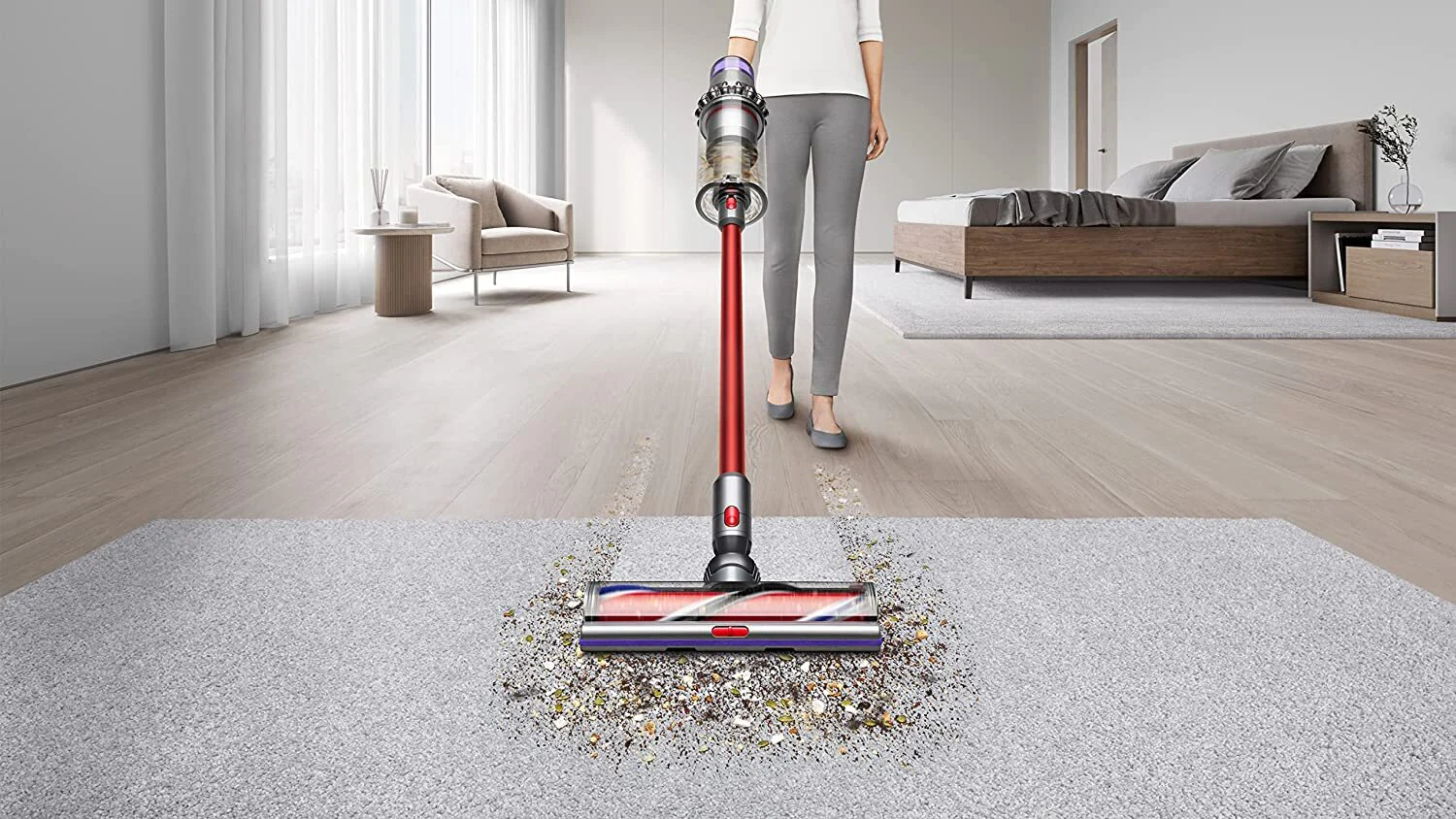 Dyson V11 Stick Vacuum Vacuum Cleaner - Nickel/Iron/Red - Image 2