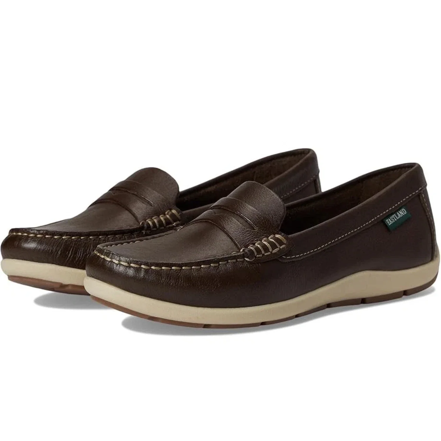 Eastland Julie Loafers Women's Coffee Leather Moc Toe Comfort Shoes RHS8133