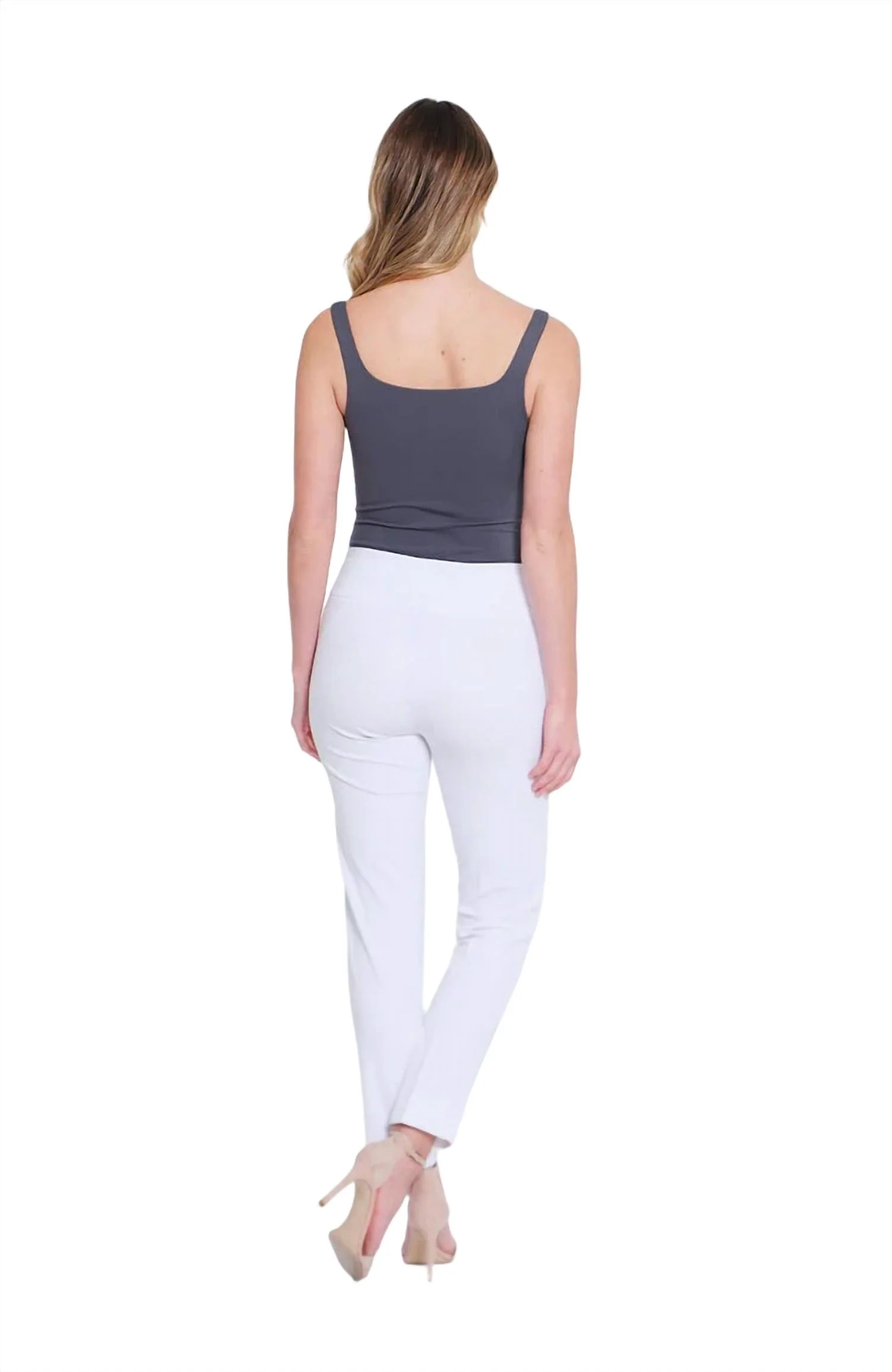 Easy Fit Ankle Pants In White - Image 4