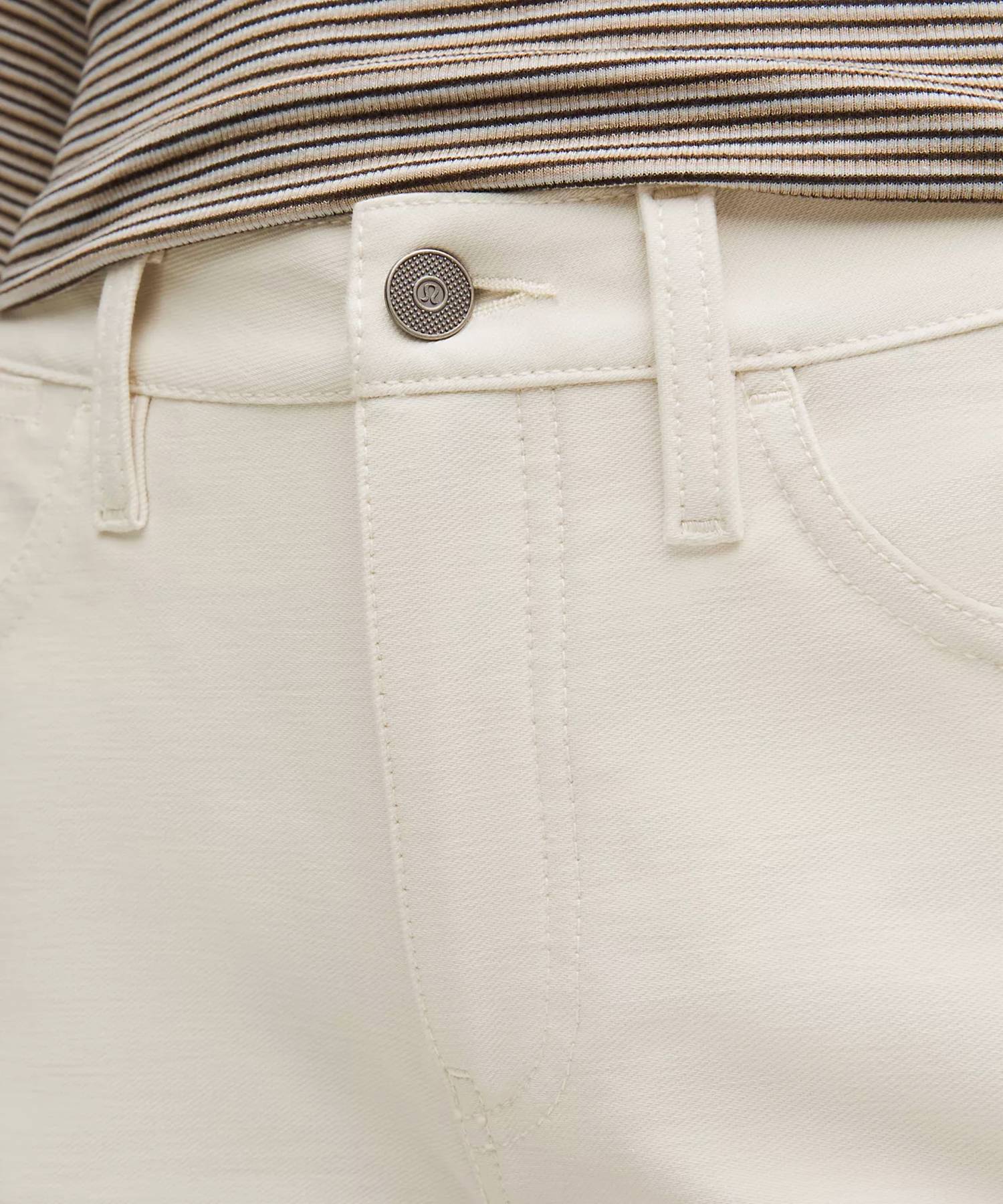 Easy Five Mid-Rise Relaxed Straight Pant In Light Ivory - Image 4