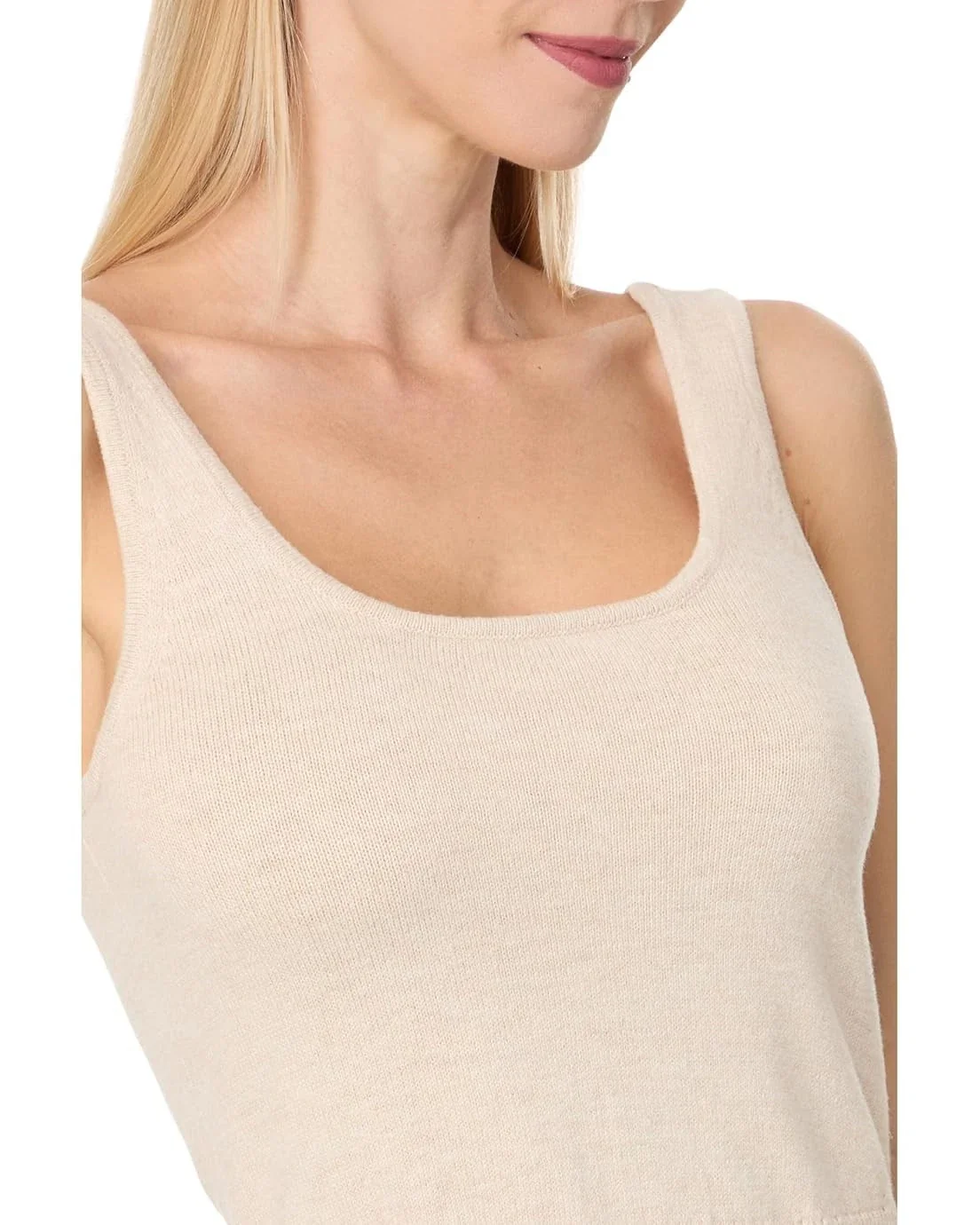 Eberjey Tank Top Women's Oat Square Neck Pullover Cropped Active GBO2325 - Image 5