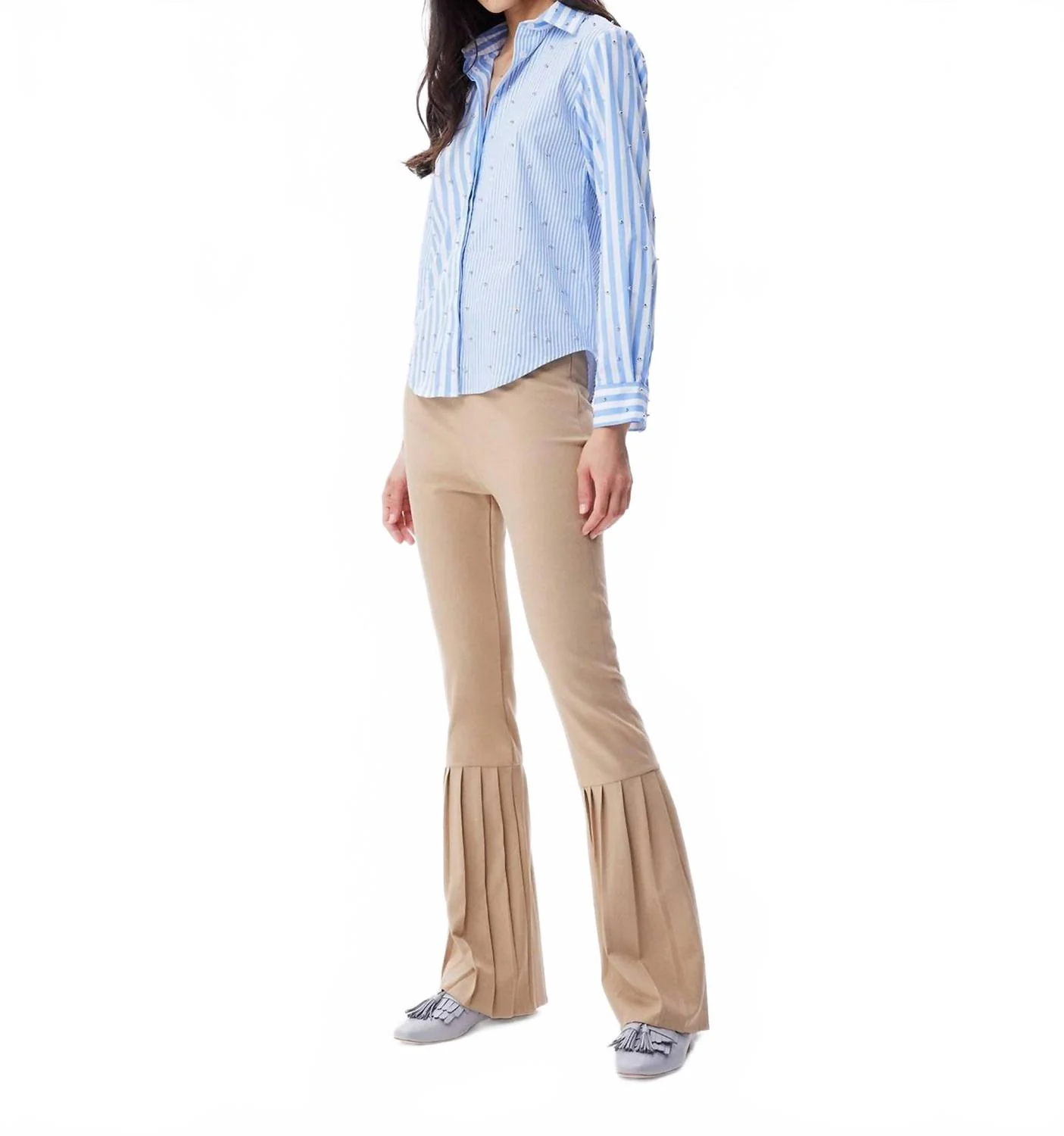 Echo Mix Stripe Pearly Shirt In Palace/silver - Image 2