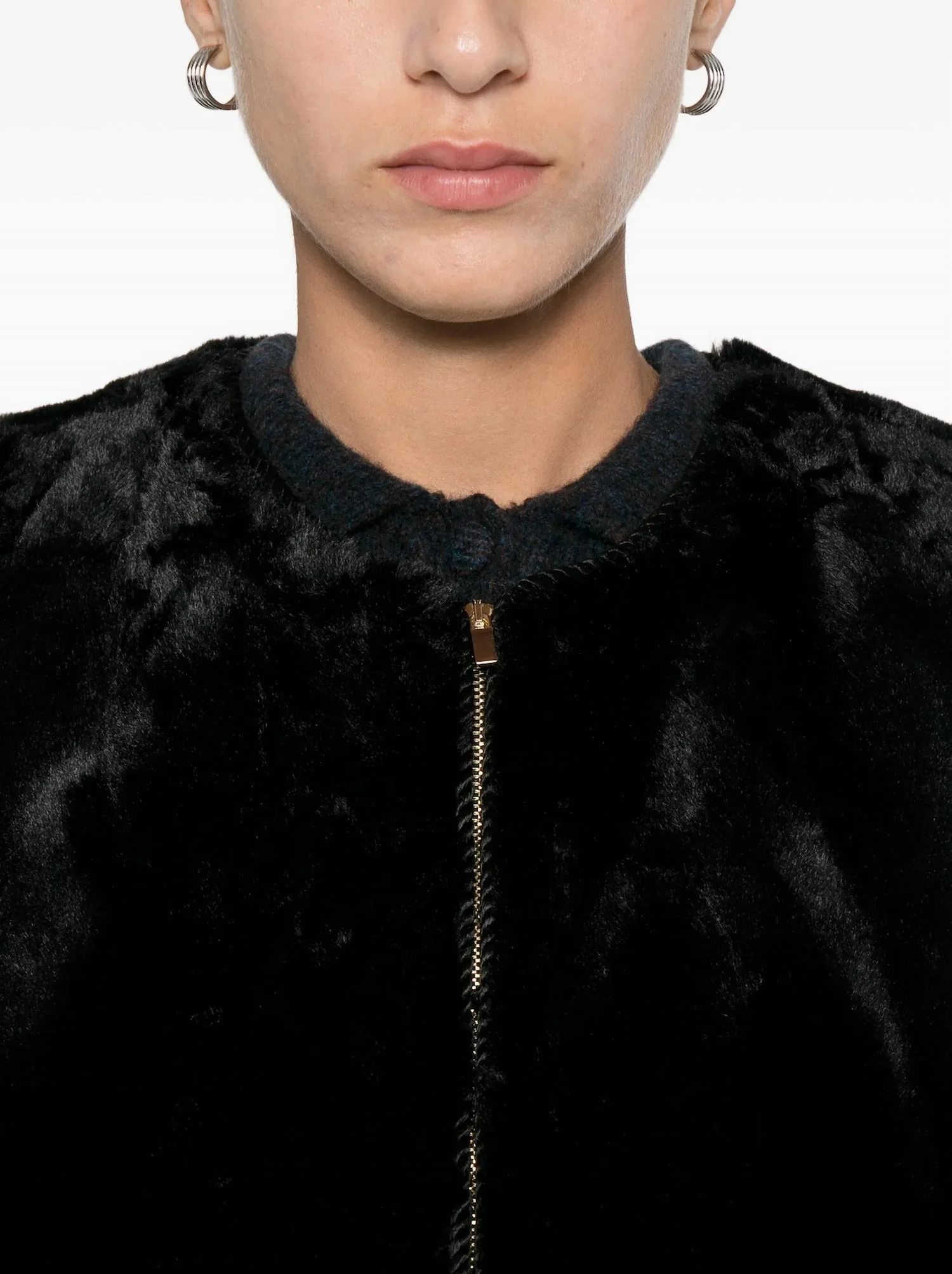 Eco Fur Vest In Black - Image 5