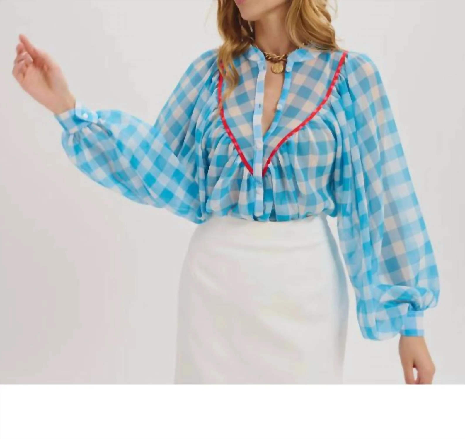 Edith Blouse In Blue