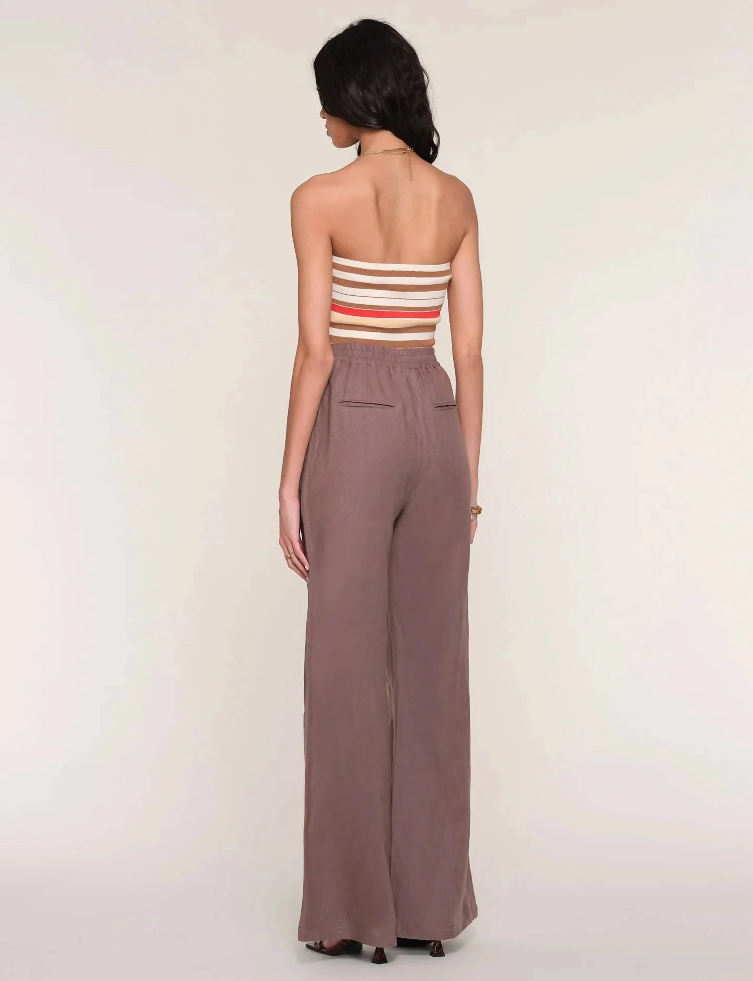 Edy Relaxed Fit Wide Leg Pant In Driftwood - Image 2