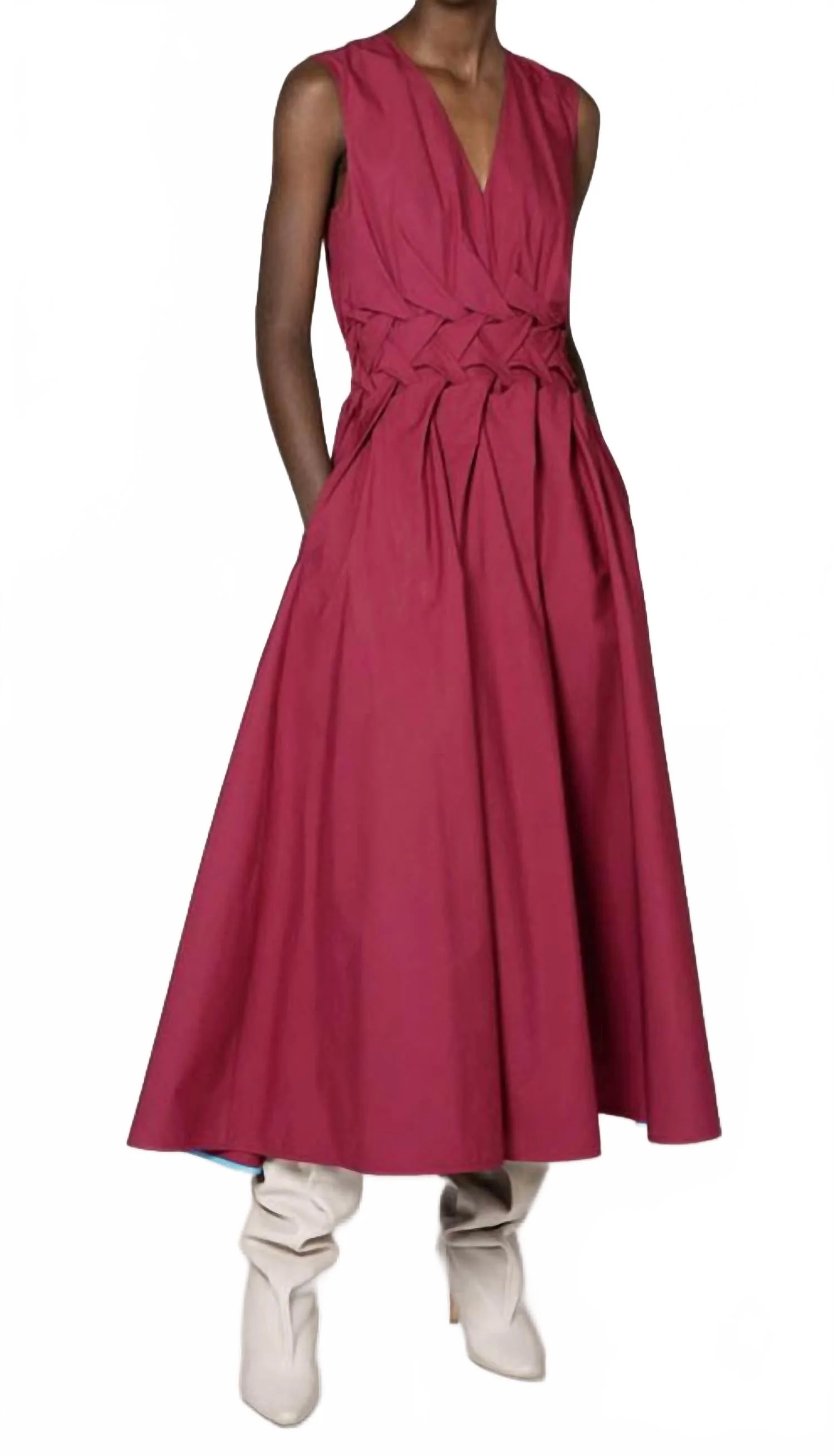 Eifal Cotton Dress In Roseswood