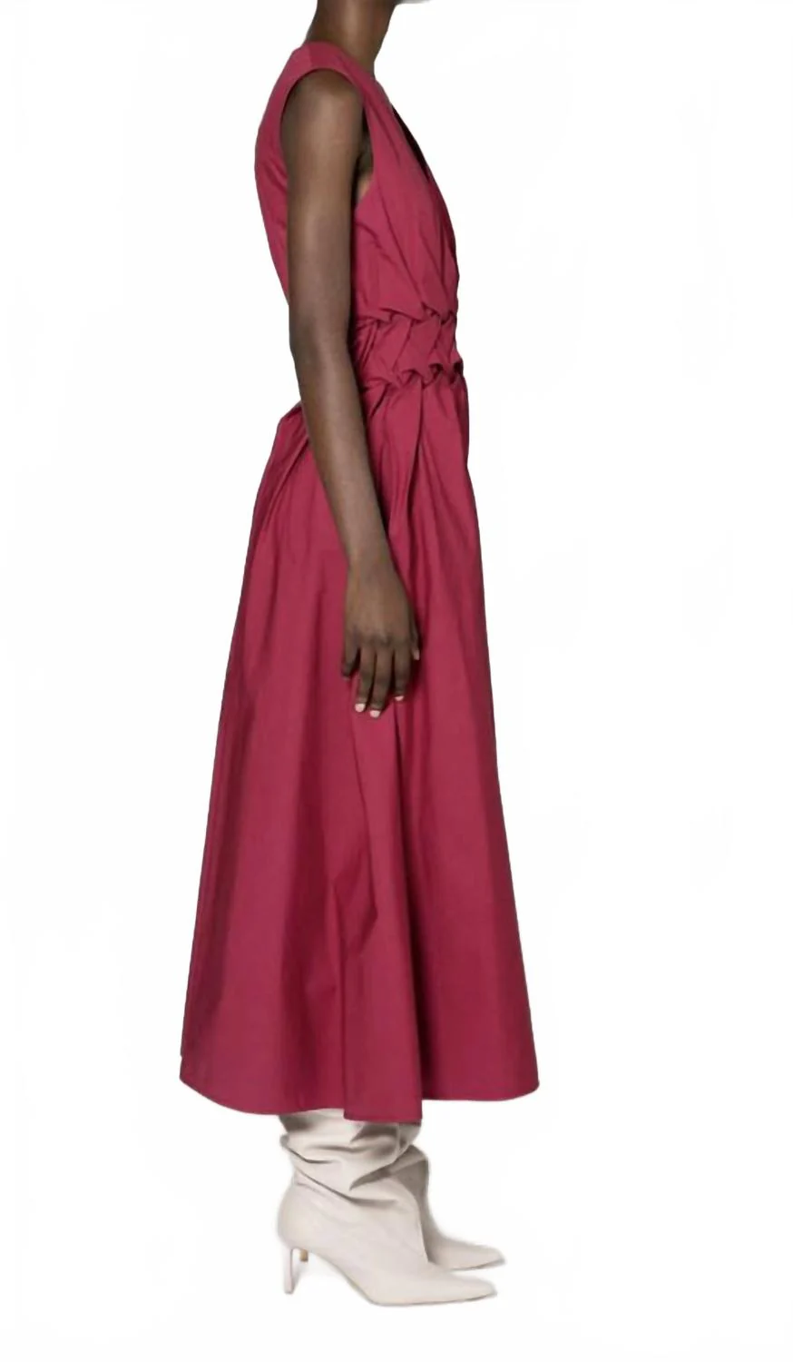 Eifal Cotton Dress In Roseswood - Image 2