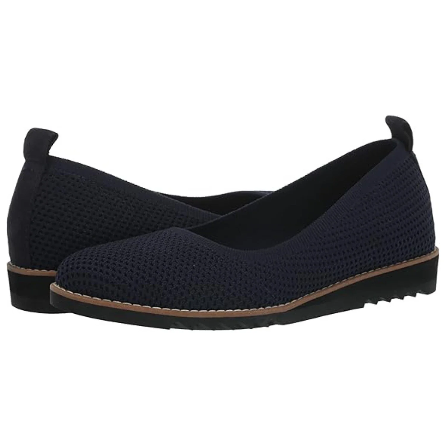 Eileen Fisher Etta Flats Women'sM Midnight Almond Toe Slip On HTAT1133