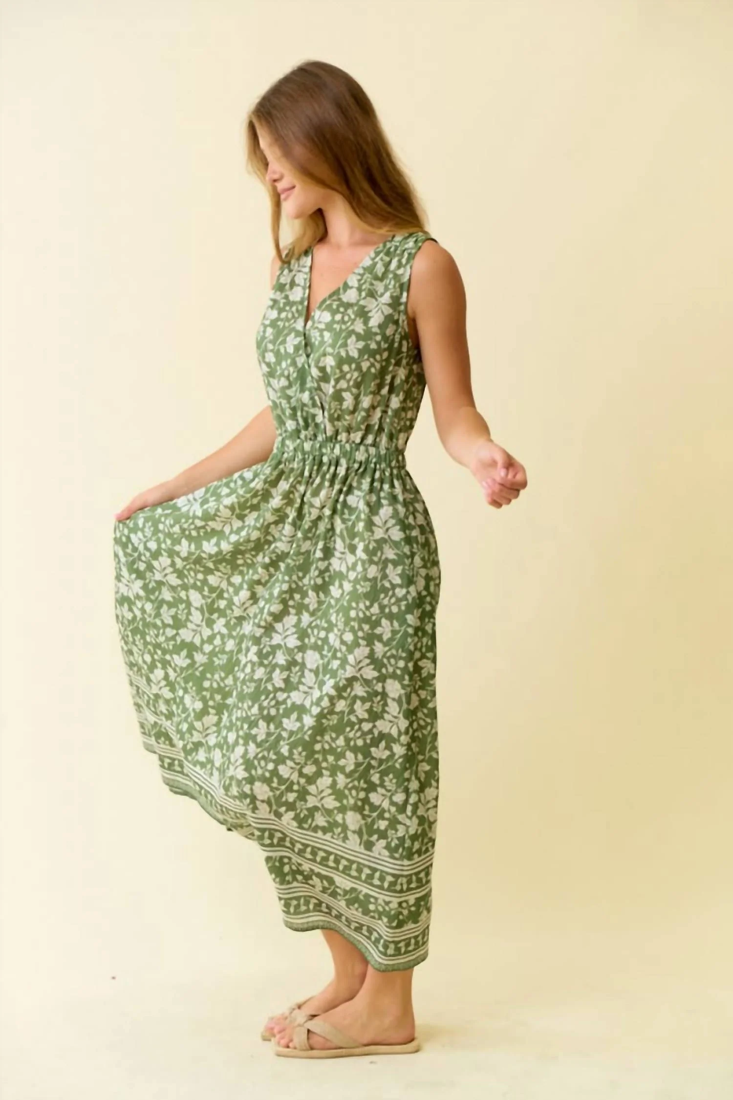 Elain Dress In Green - Image 4