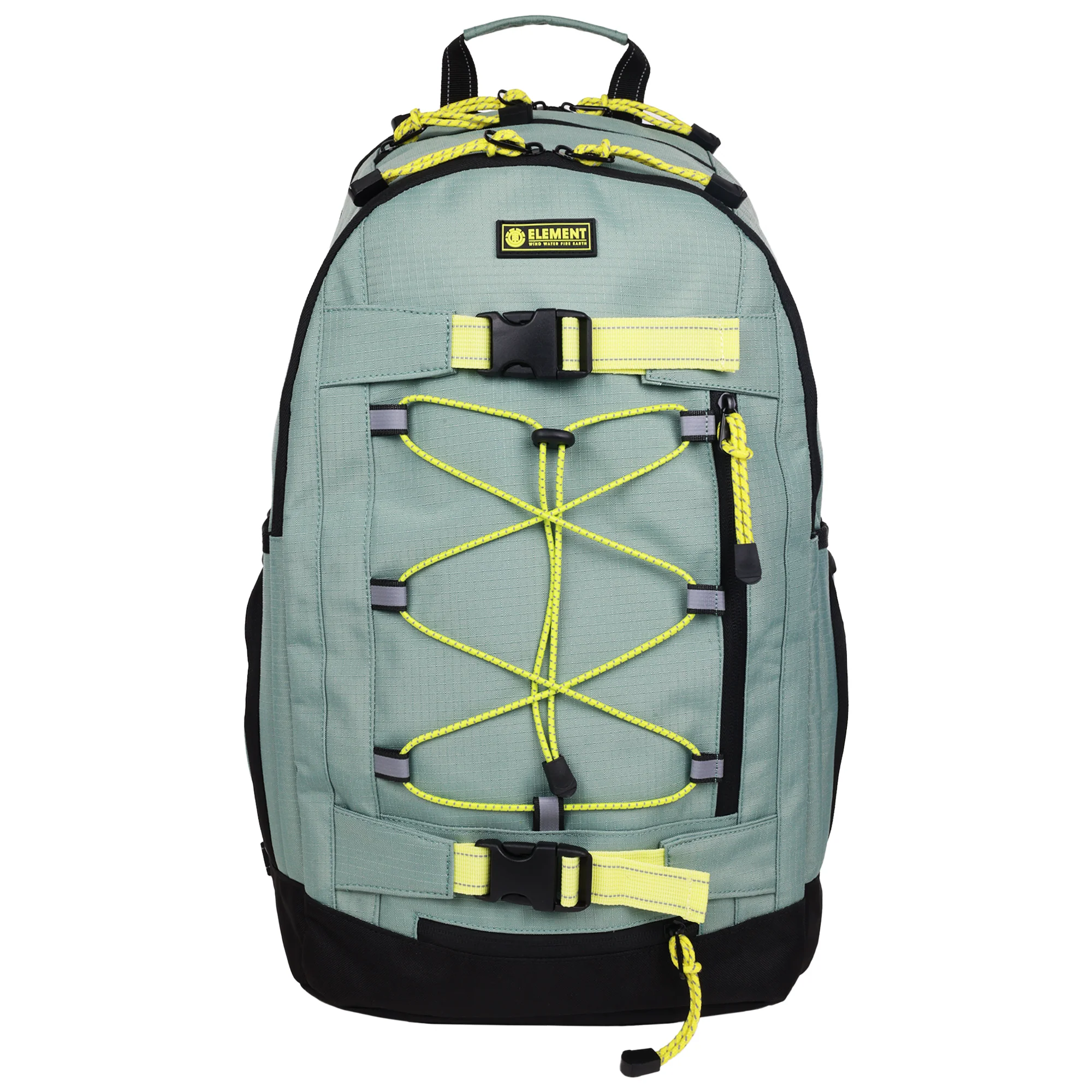 Element Ripstop Backpack- Durable Outdoor and School Bag with Skate Straps and Multiple Compartments- Grey - Image 8