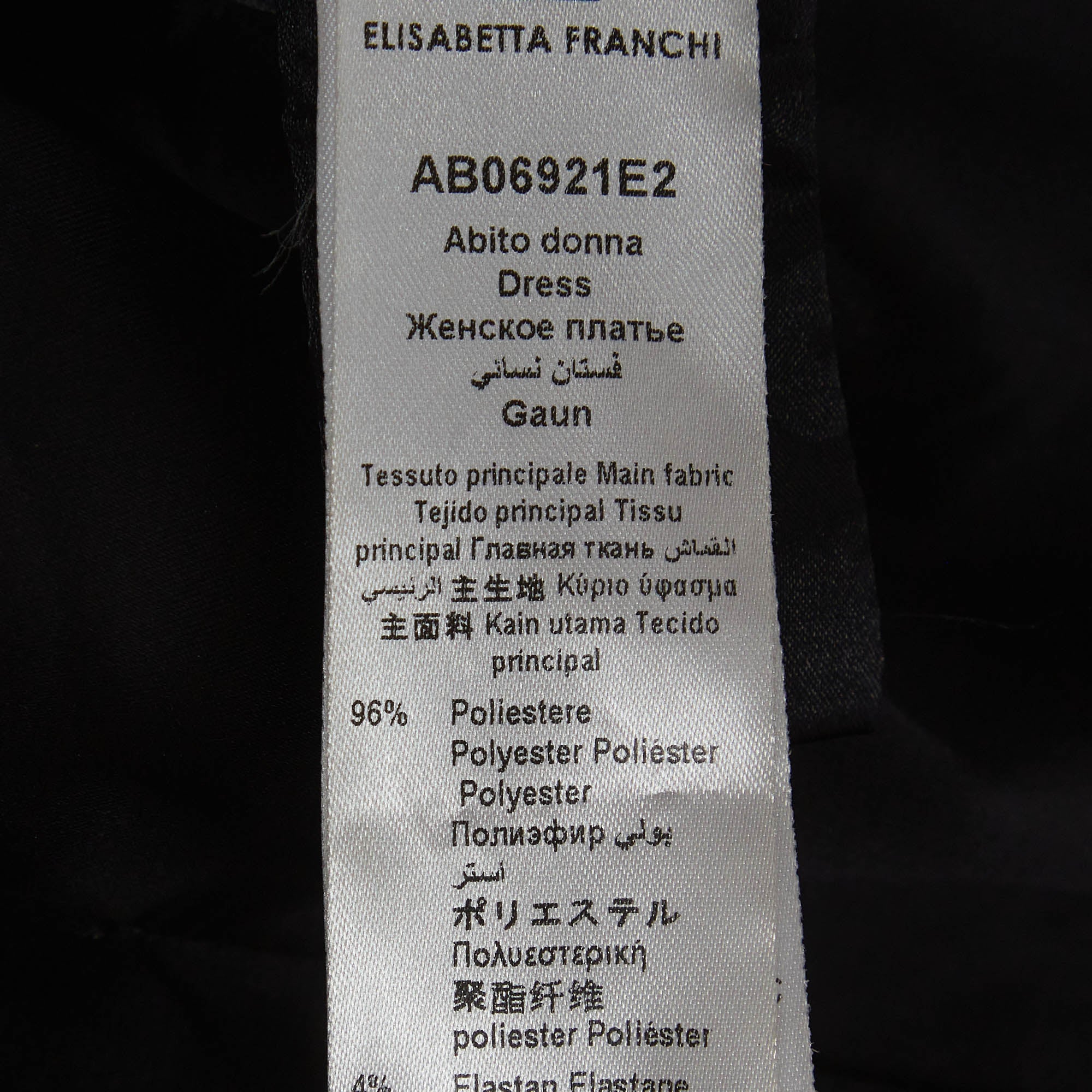 Elisabetta Franchi Black Stretch Crepe Double Breasted Blazer Dress - Image 6