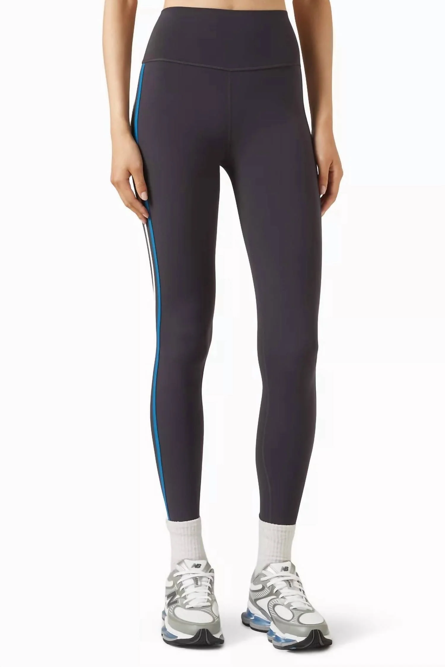 Ella Airweight 7/8 Leggings In Graphite/sblue