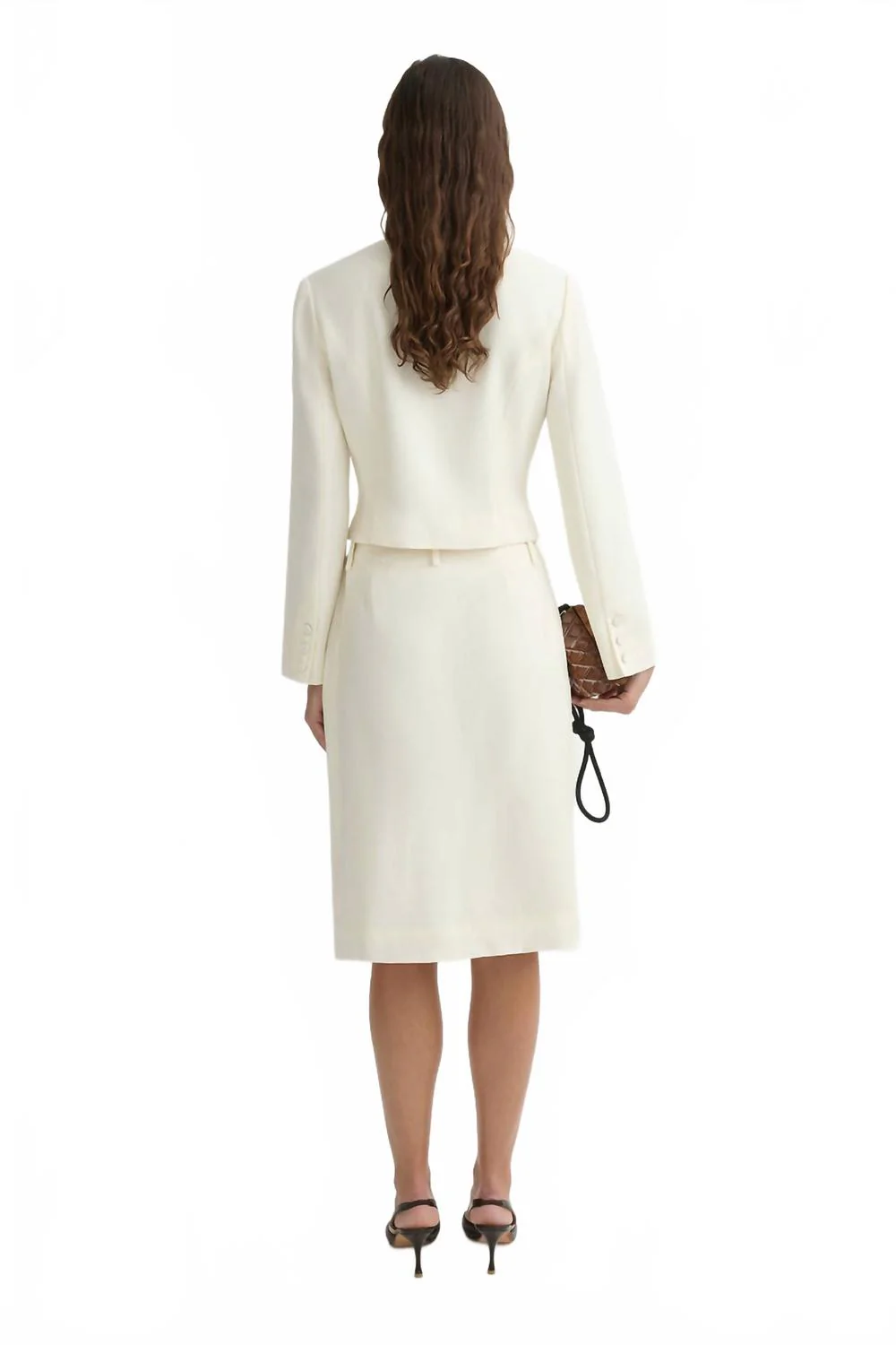 Elspeth Midi Skirt In White - Image 3
