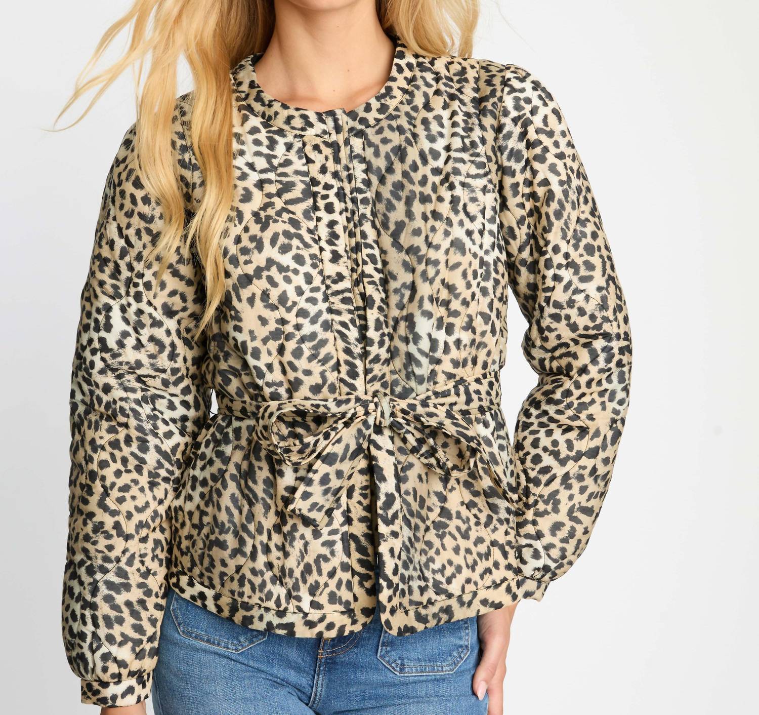 Ember Reversible Jacket In Golden Leopard