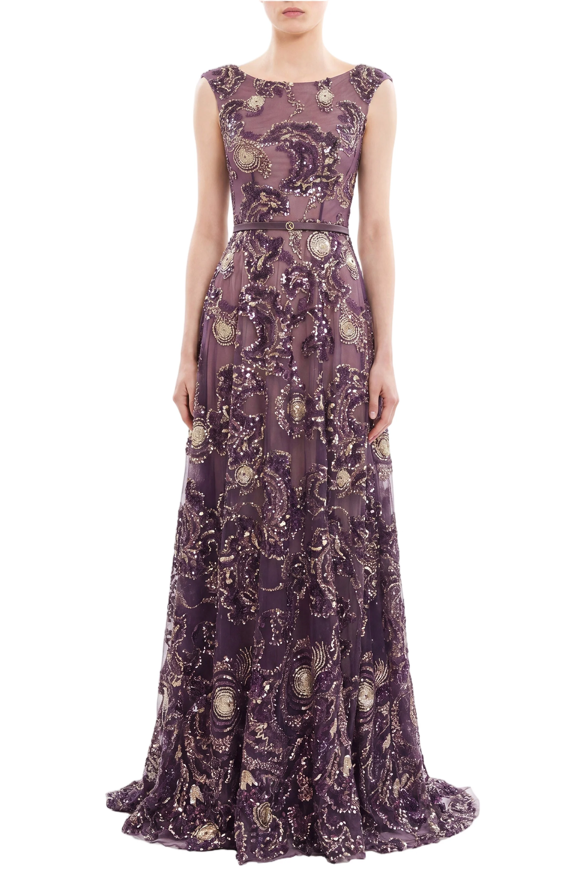 Embroidered Tulle Long Dress - Image 2