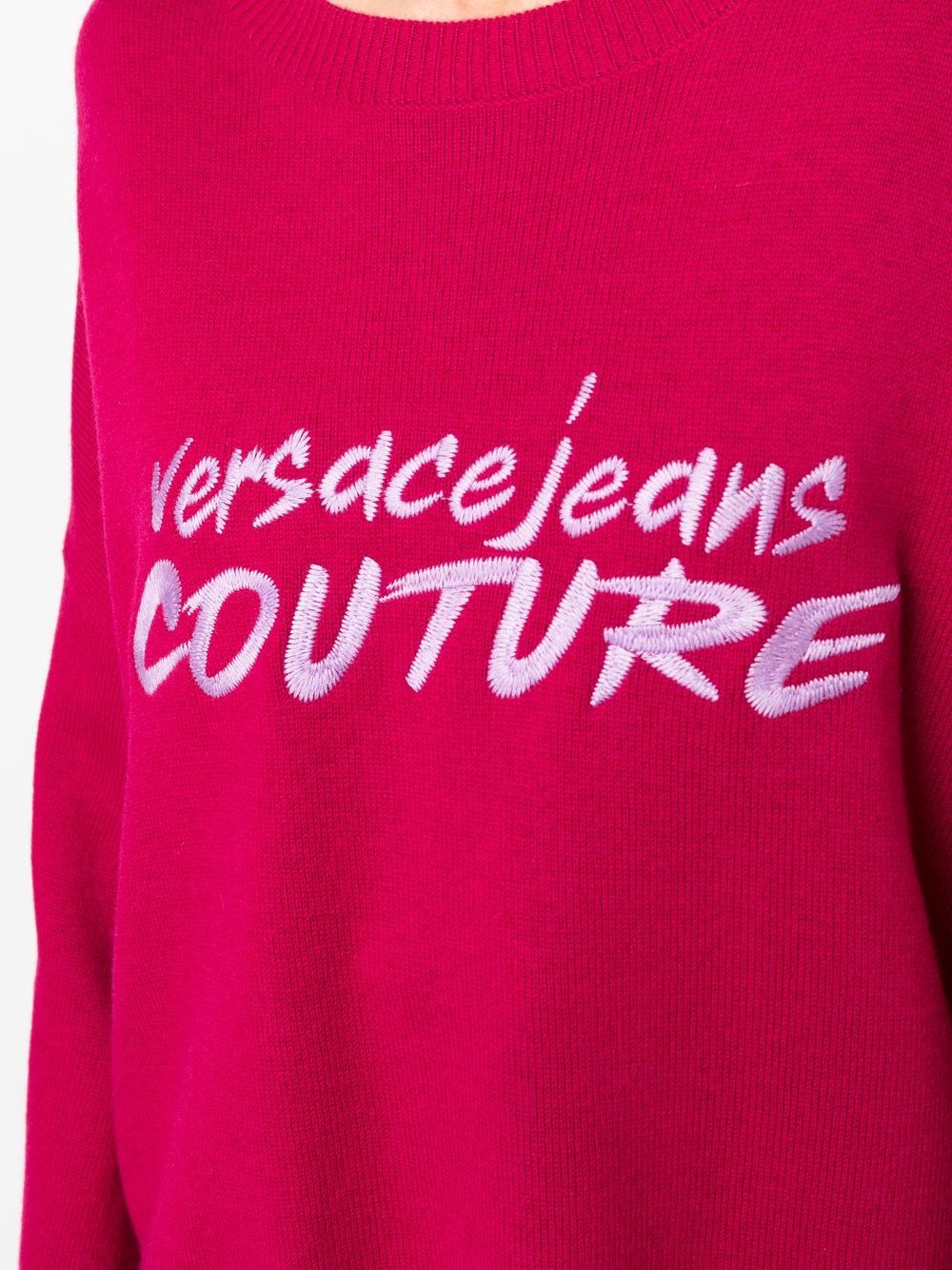 Embroidery Logo Relaxed Cropped Wool Sweater - Image 5