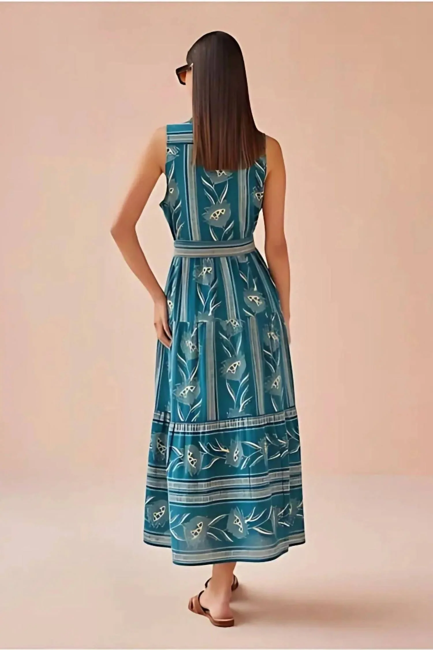 Emeline Midi Dress In Cecile Dragonfly - Image 2