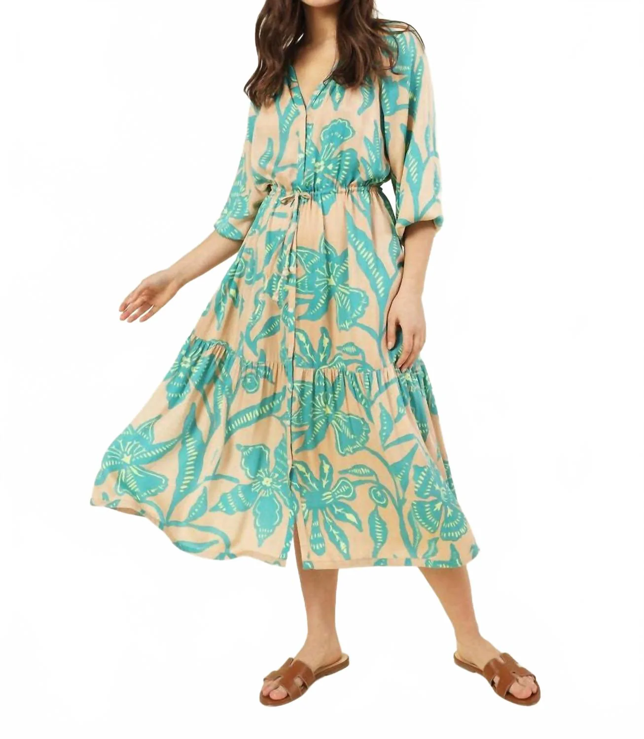 Emerson Midi Dress In Lia Tropic - Image 2