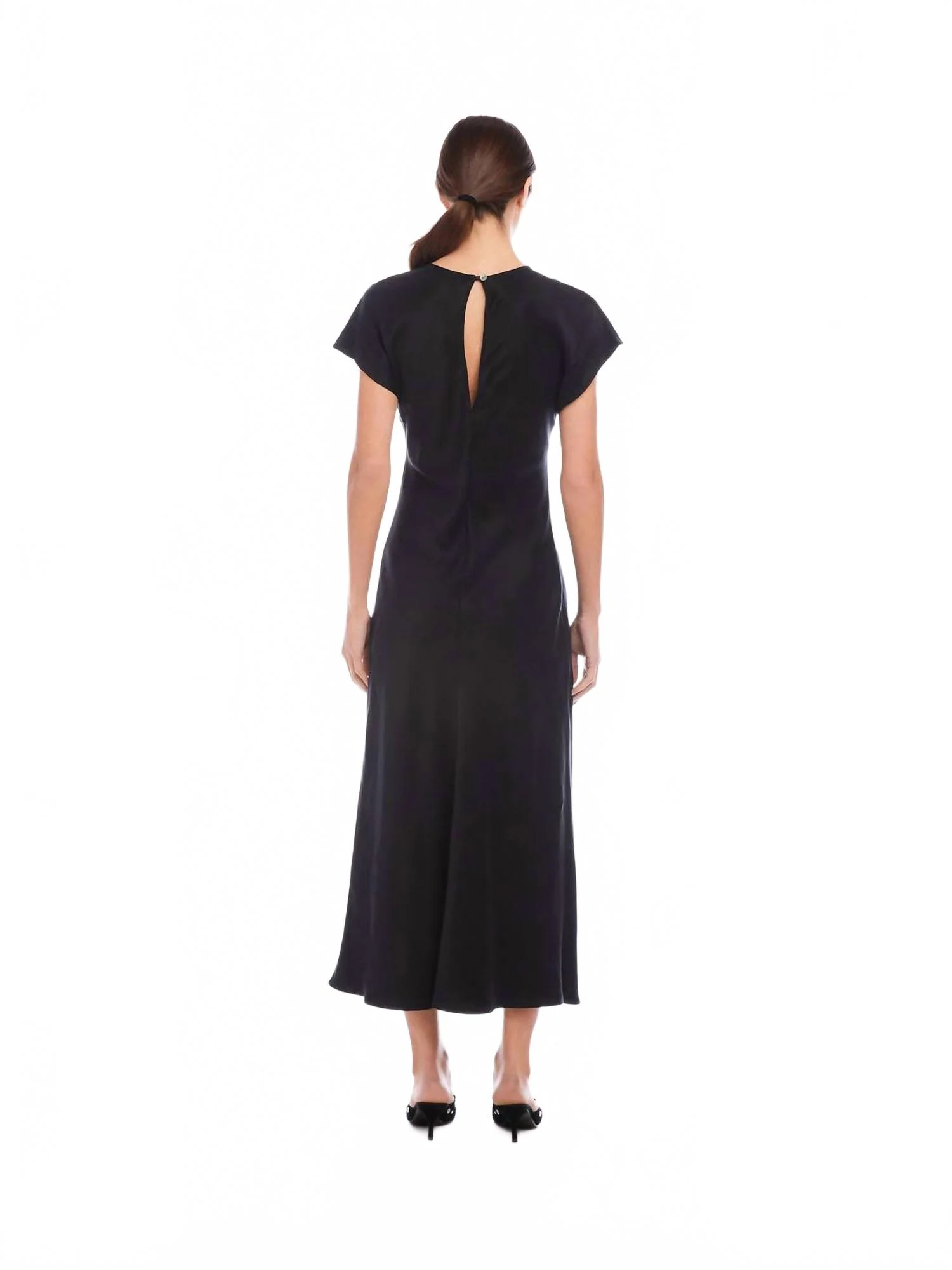 Emmeline Bias Dress In Black - Image 2