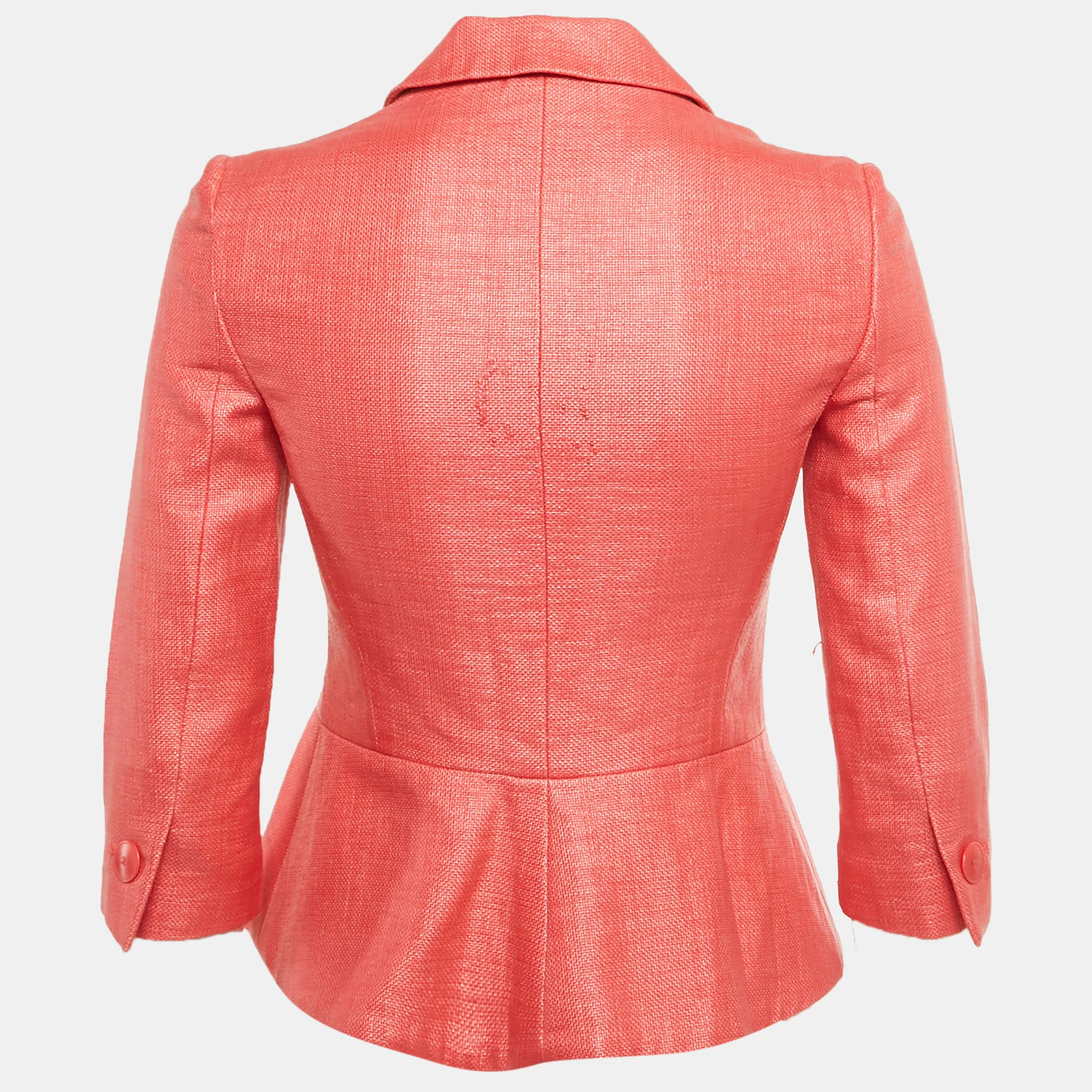 Emporio Armani Pink Basket Weave Jacket - Image 2