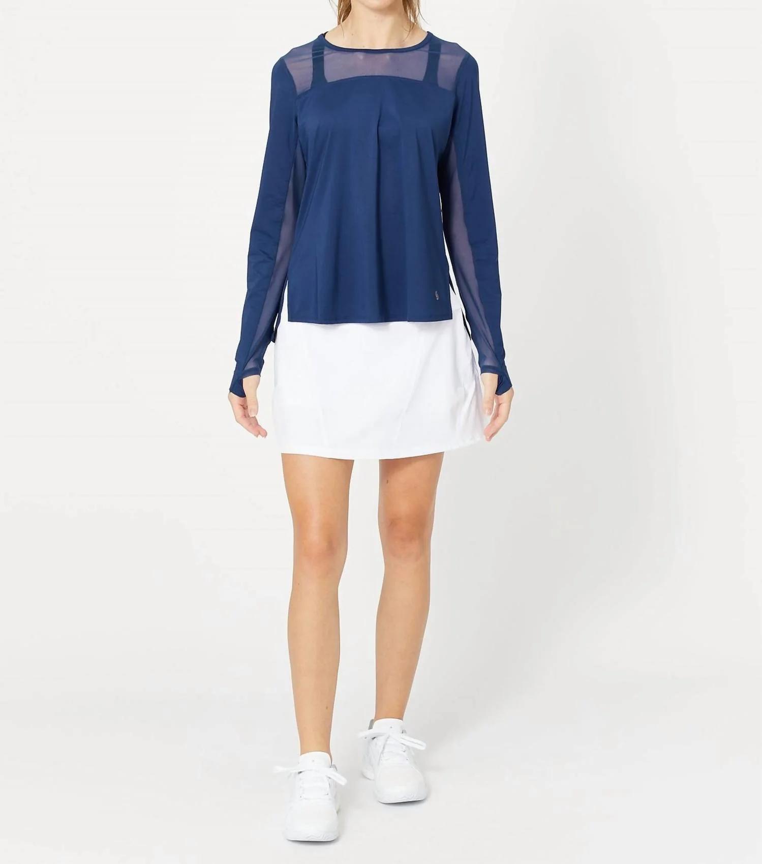 Essential Back Pleat Skirt In White