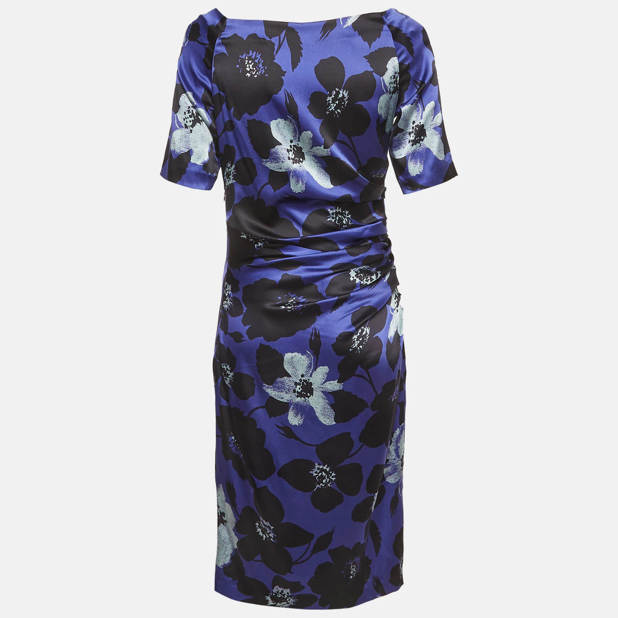 Etro Blue Floral Print Silk Midi Dress - Image 3