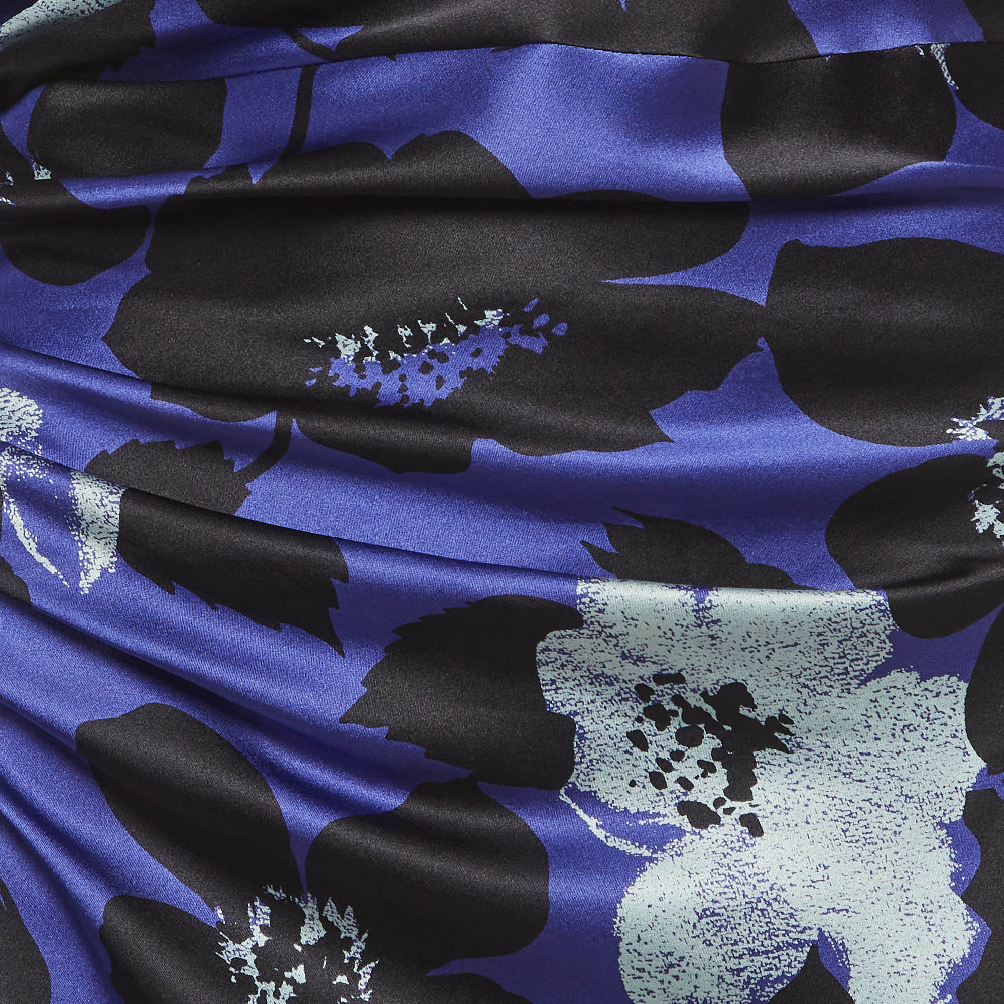 Etro Blue Floral Print Silk Midi Dress - Image 4