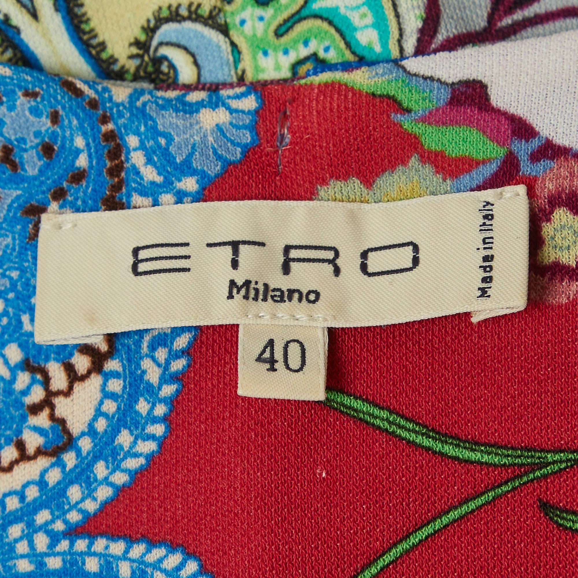 Etro Multicolour Printed  Jersey Strappy Maxi Dress - Image 5