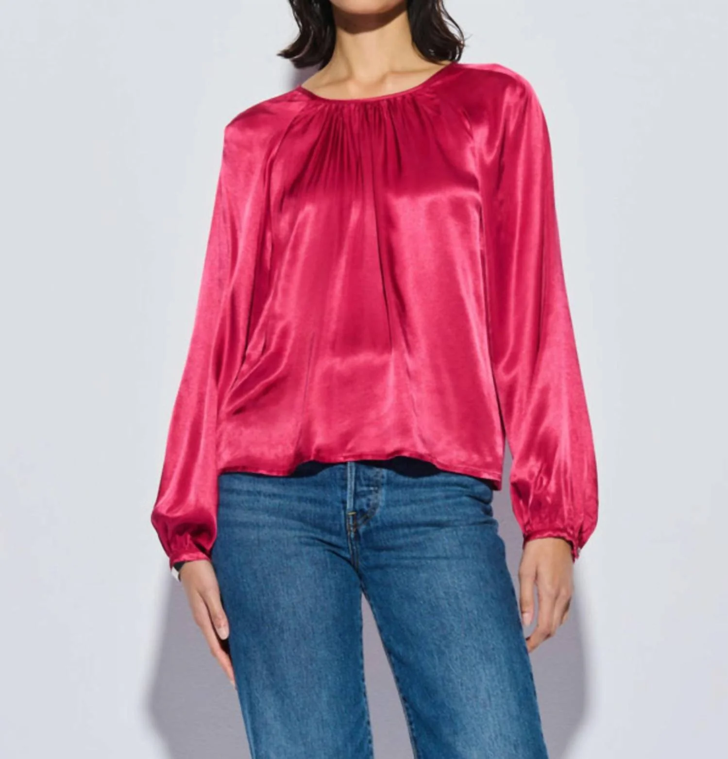 Eveline Raglan Top In Raspberry Jam