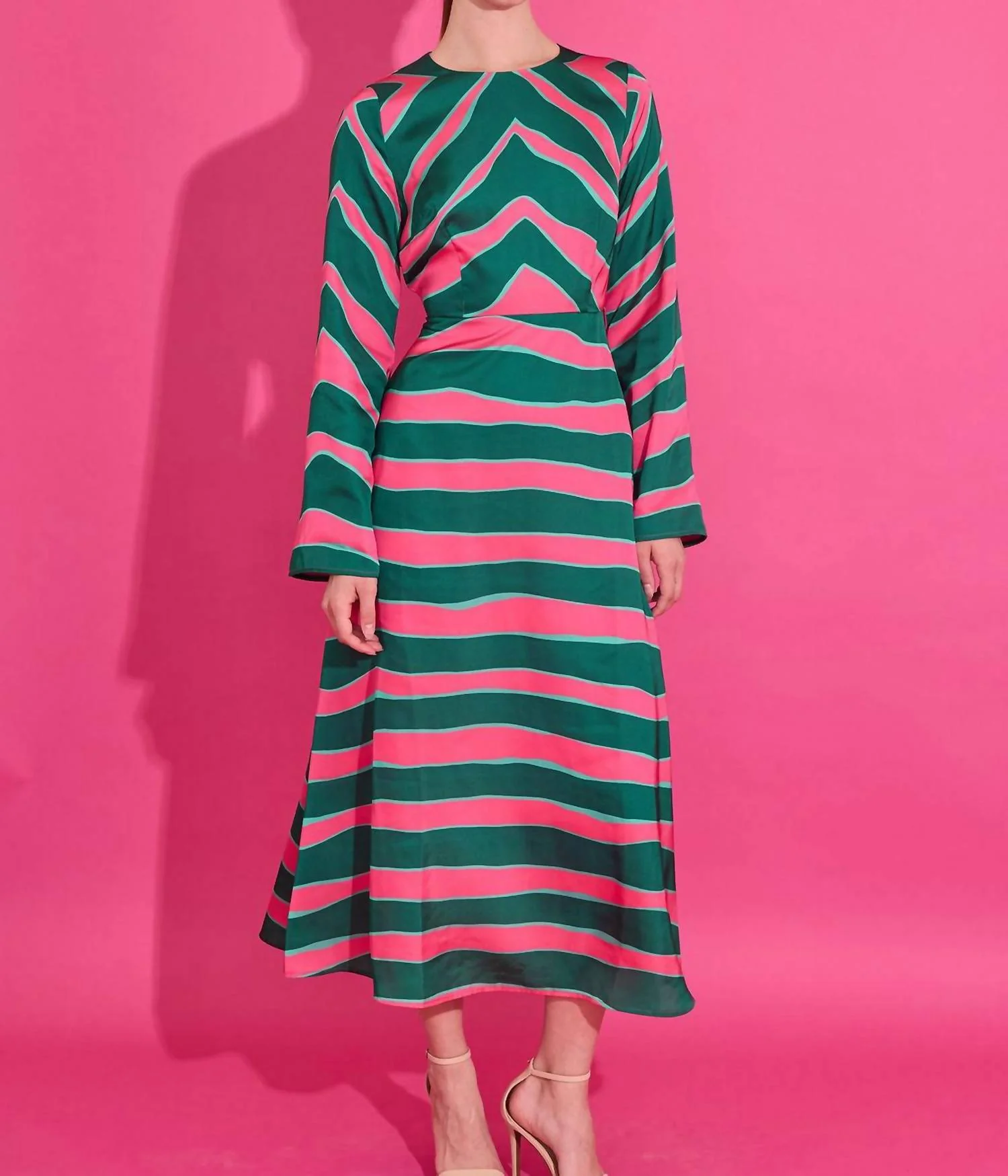 Everly Dress In Ziggy Palm