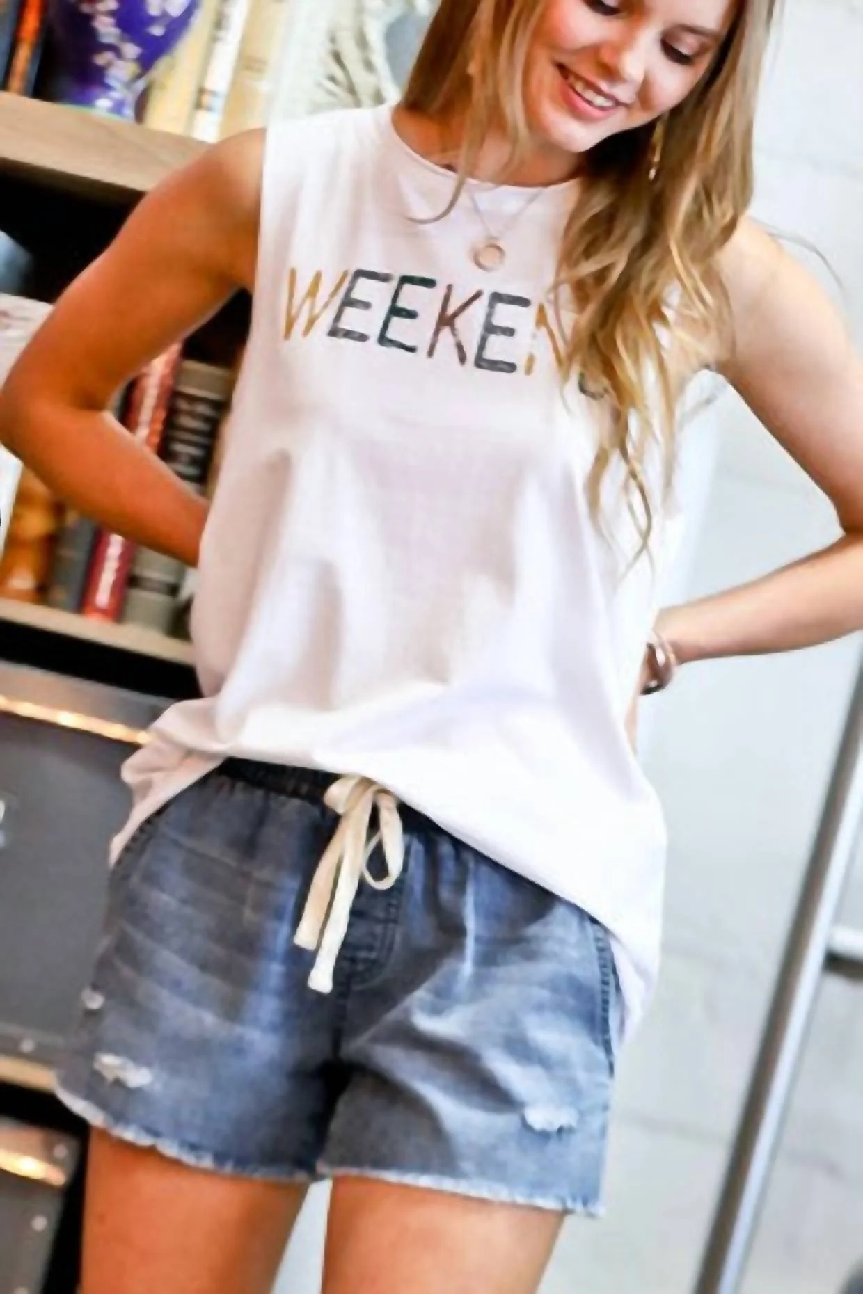 Everybody's Ready For The Weekend Tank In White