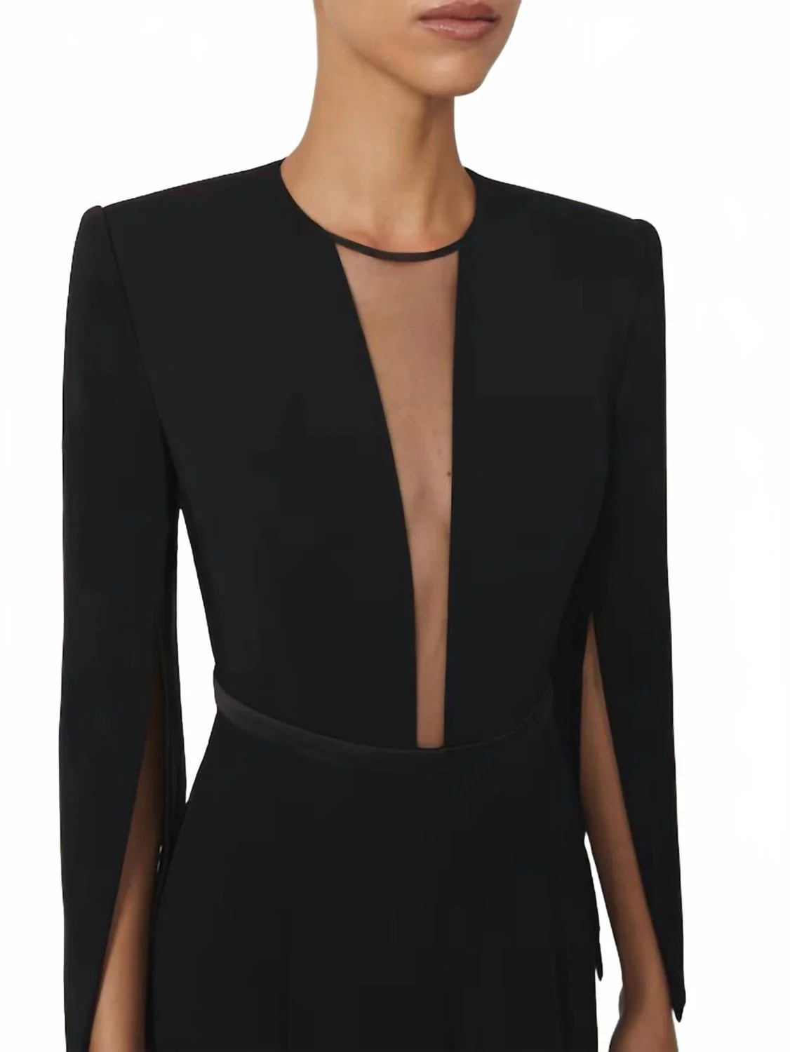 Evora Split Sleeve Jumpsuit In Black - Image 5