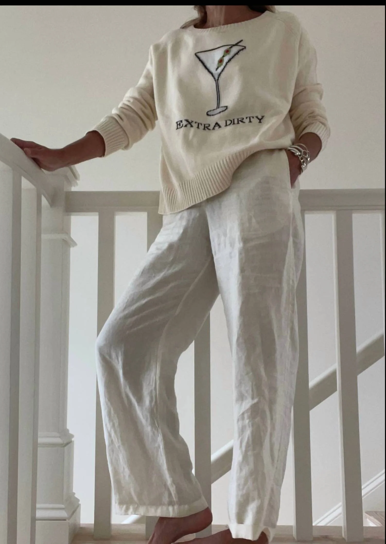 Extra Dirty Martini Sweater In Ivory - Image 2
