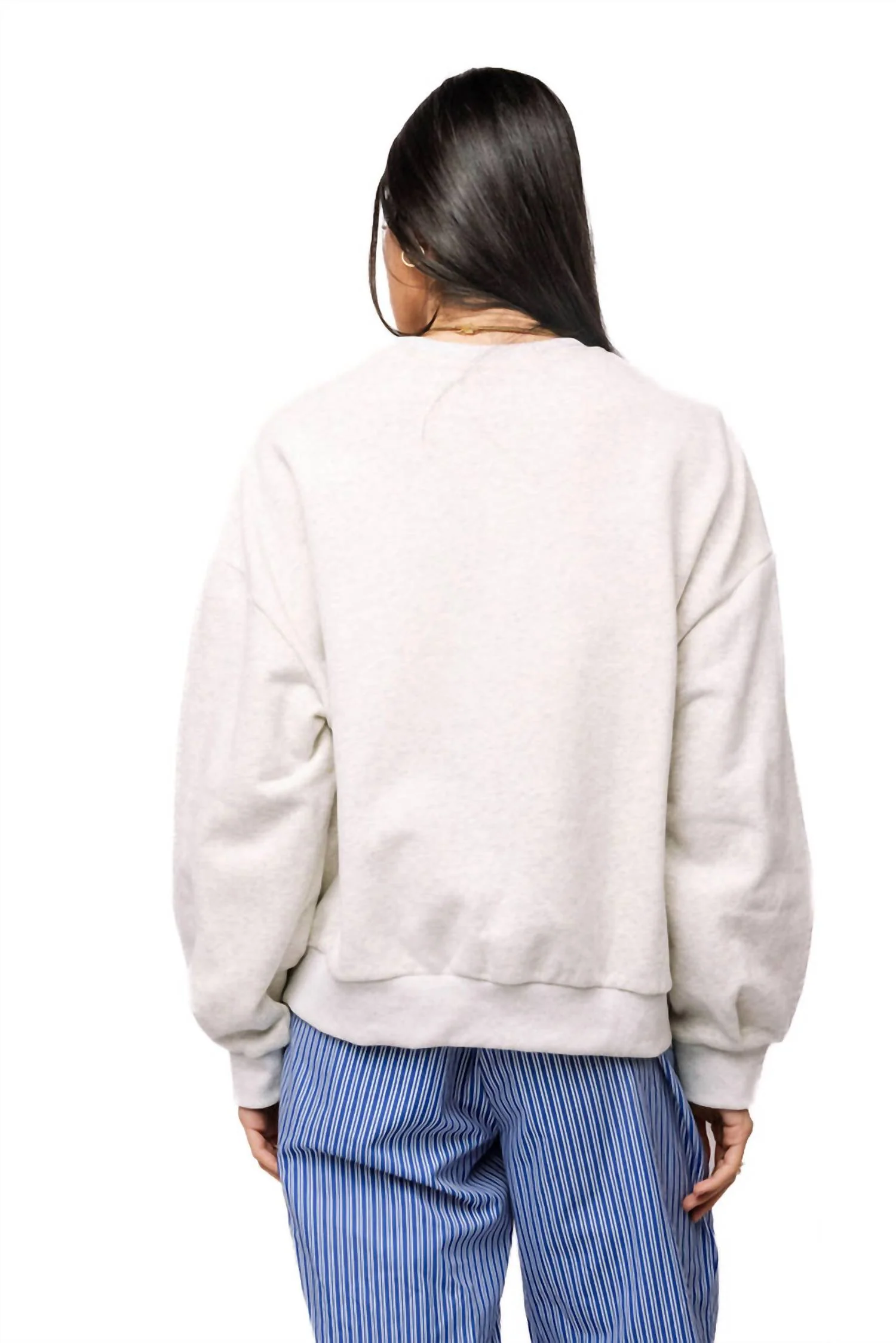 Fabric Teach Apple Sweatshirt In Grey Multi - Image 2
