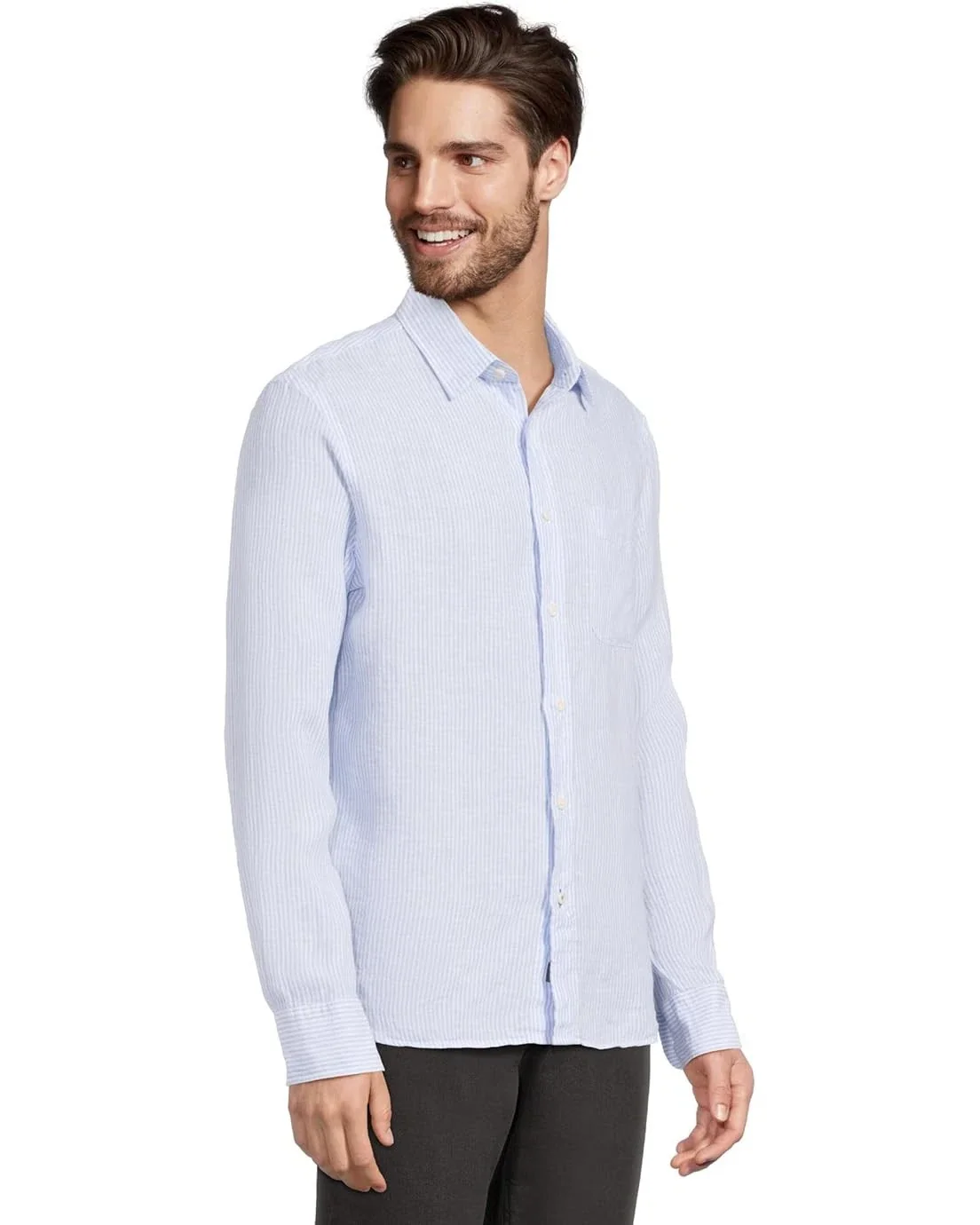 Faherty Laguna Shirt Men's Summer Classic Stripe 100% Linen Button-Up JDM2369 - Image 2