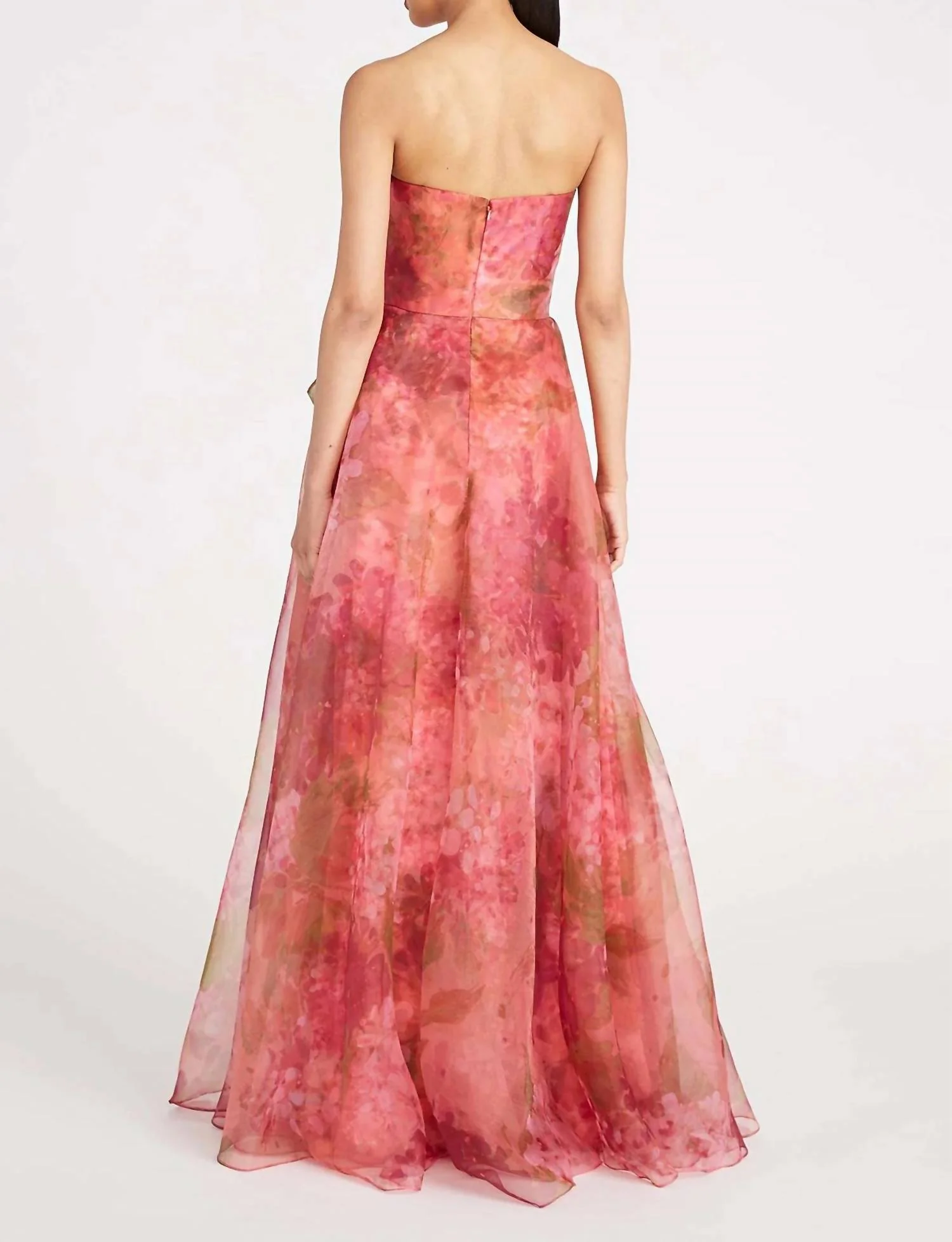 Fahreta Strapless Gown In Printed Wisteria - Image 3