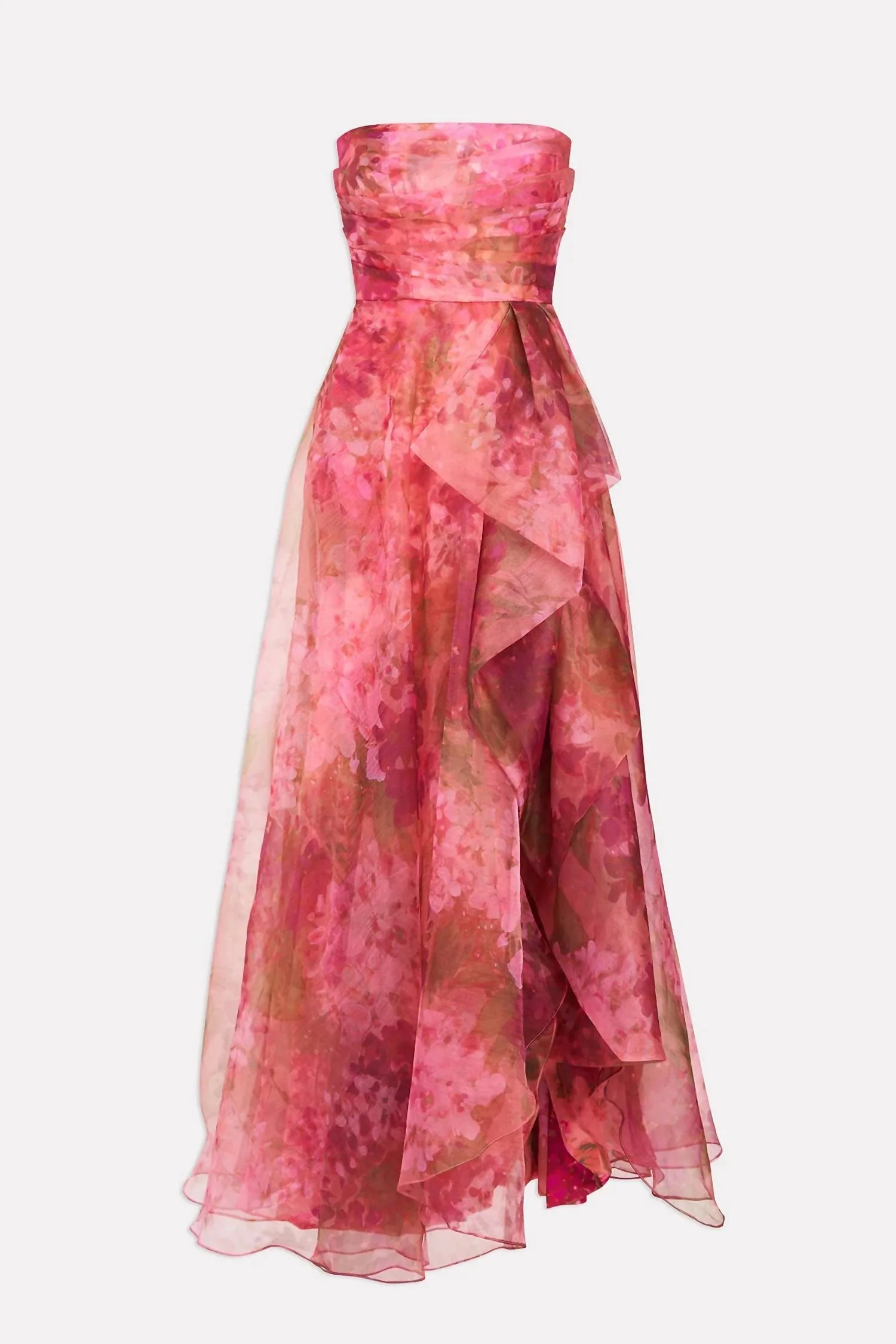 Fahreta Strapless Gown In Printed Wisteria - Image 5