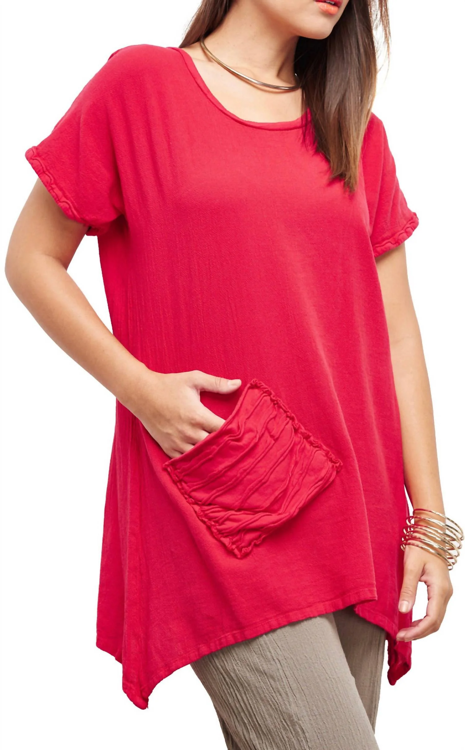 Faith Top In Crimson - Image 3