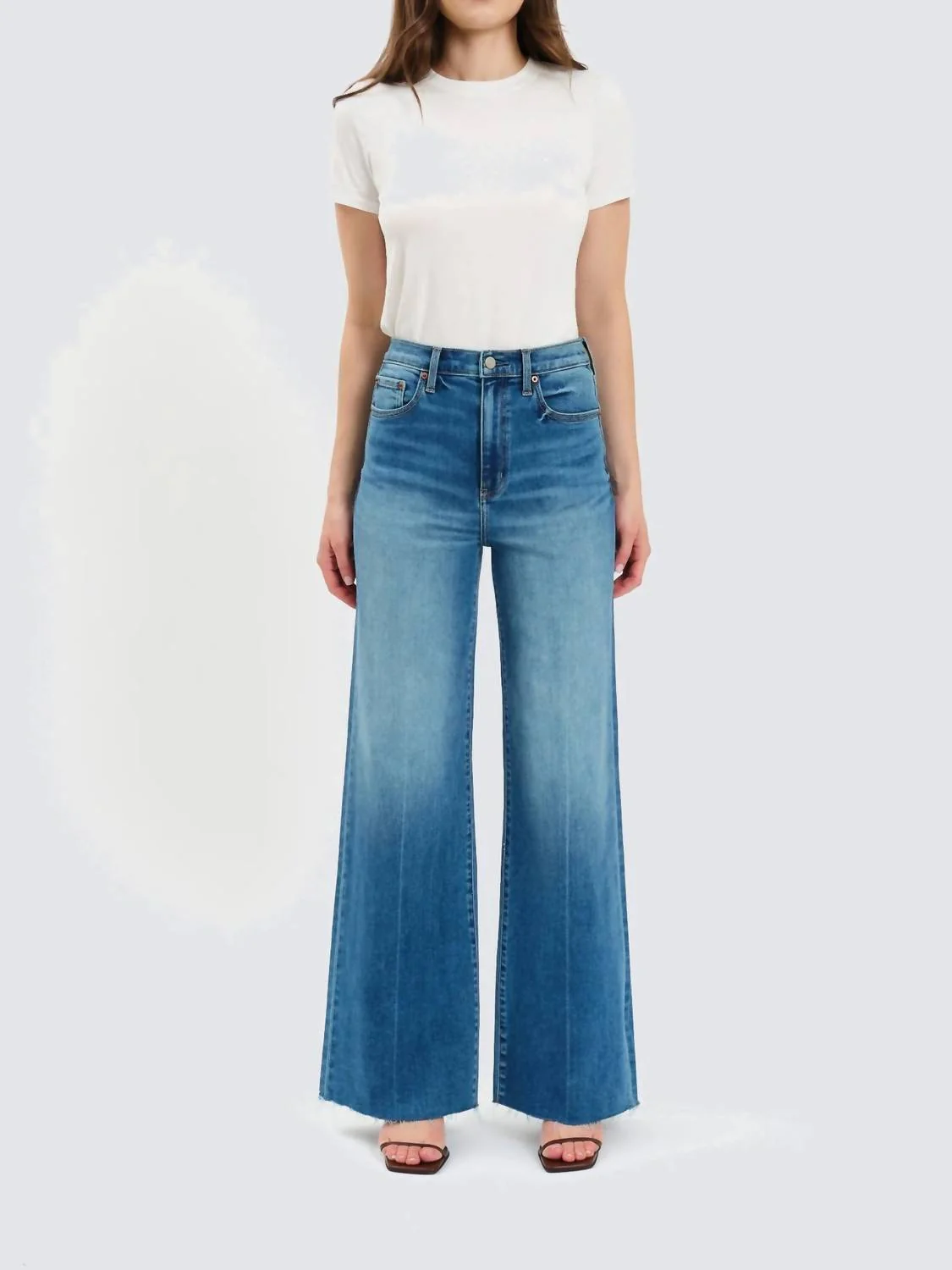 Far Out Wide Leg Jeans In New Indigo