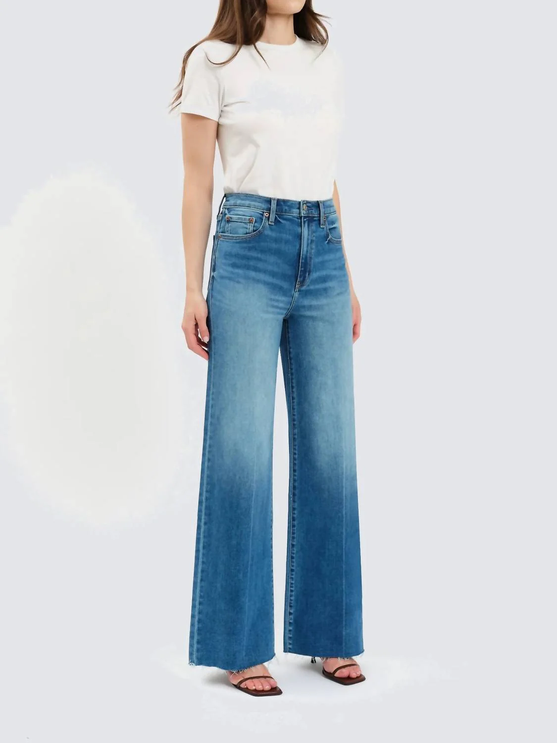 Far Out Wide Leg Jeans In New Indigo - Image 2