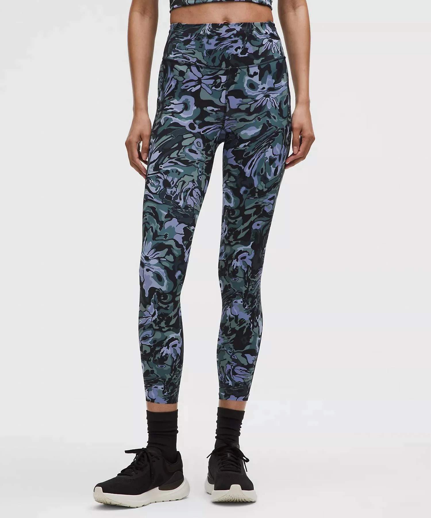 Fast & Free High Rise Tight 25 Leggings In Flower Meld