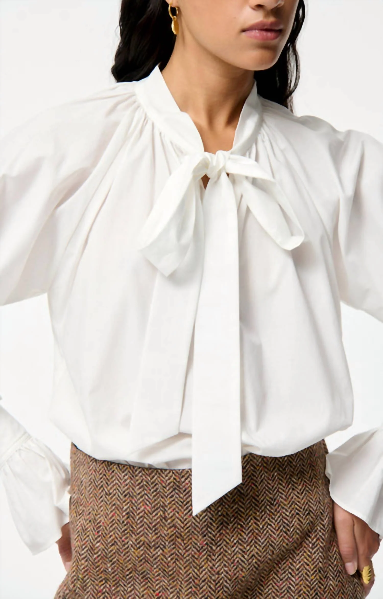 Fatima Long Sleeve Blouse In Ecru - Image 3