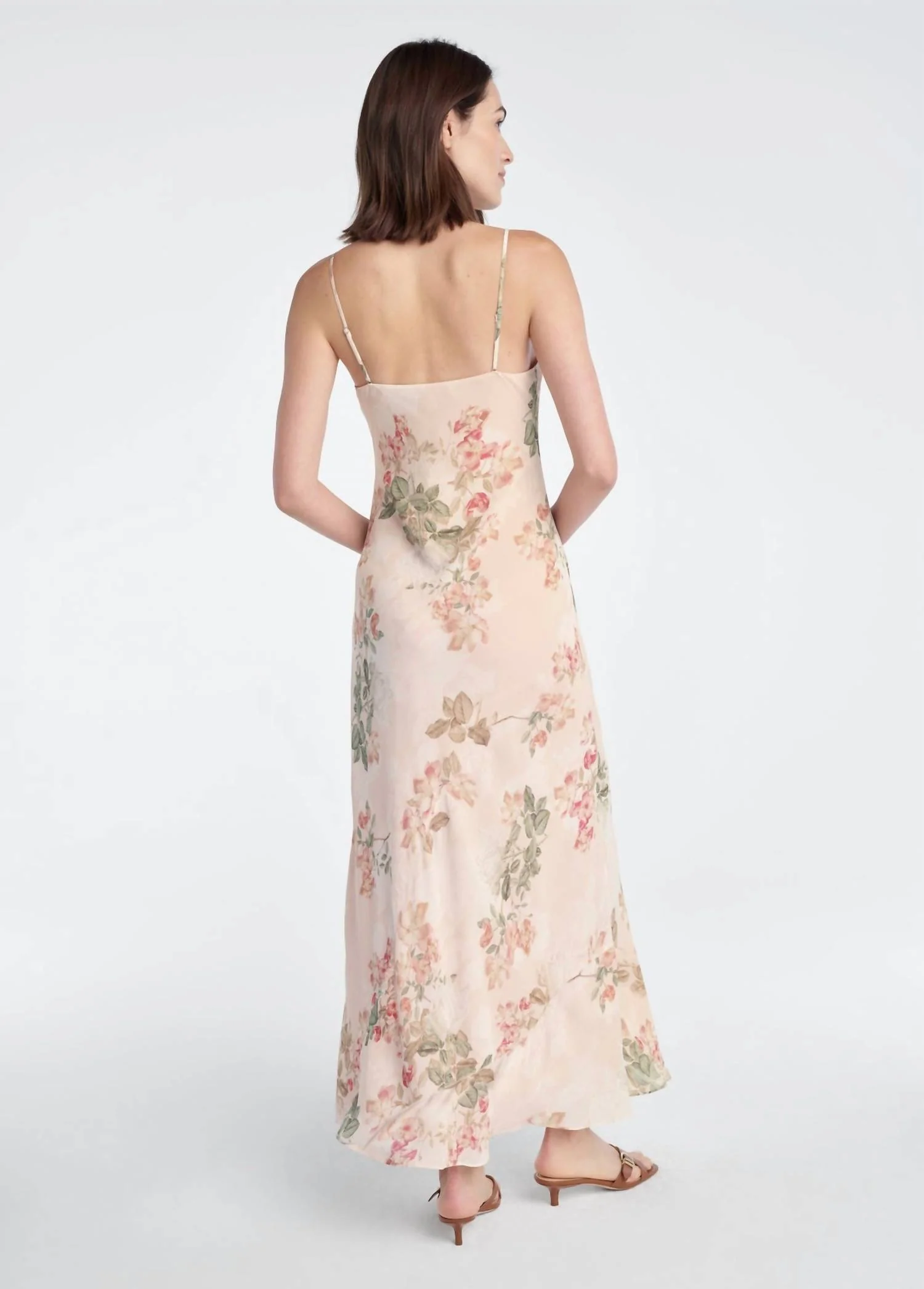 Favorite Floral Maxi Dress In Light Peach Rose - Image 2