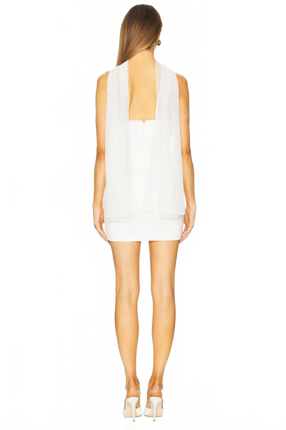 Felina Mini Dress In White - Image 3