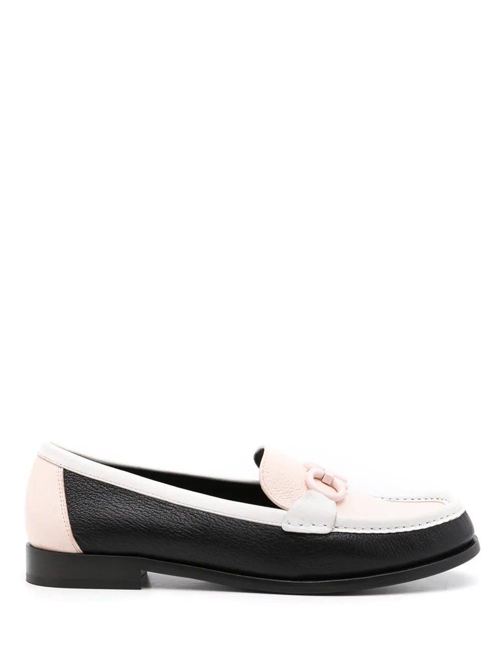 Ferragamo Gancini Leather Moccasin Loafers