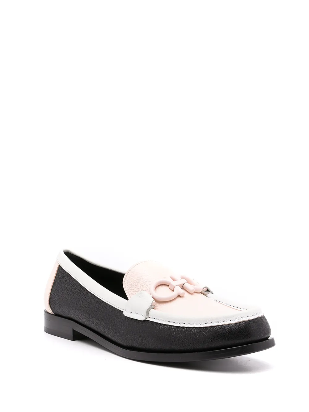 Ferragamo Gancini Leather Moccasin Loafers - Image 2