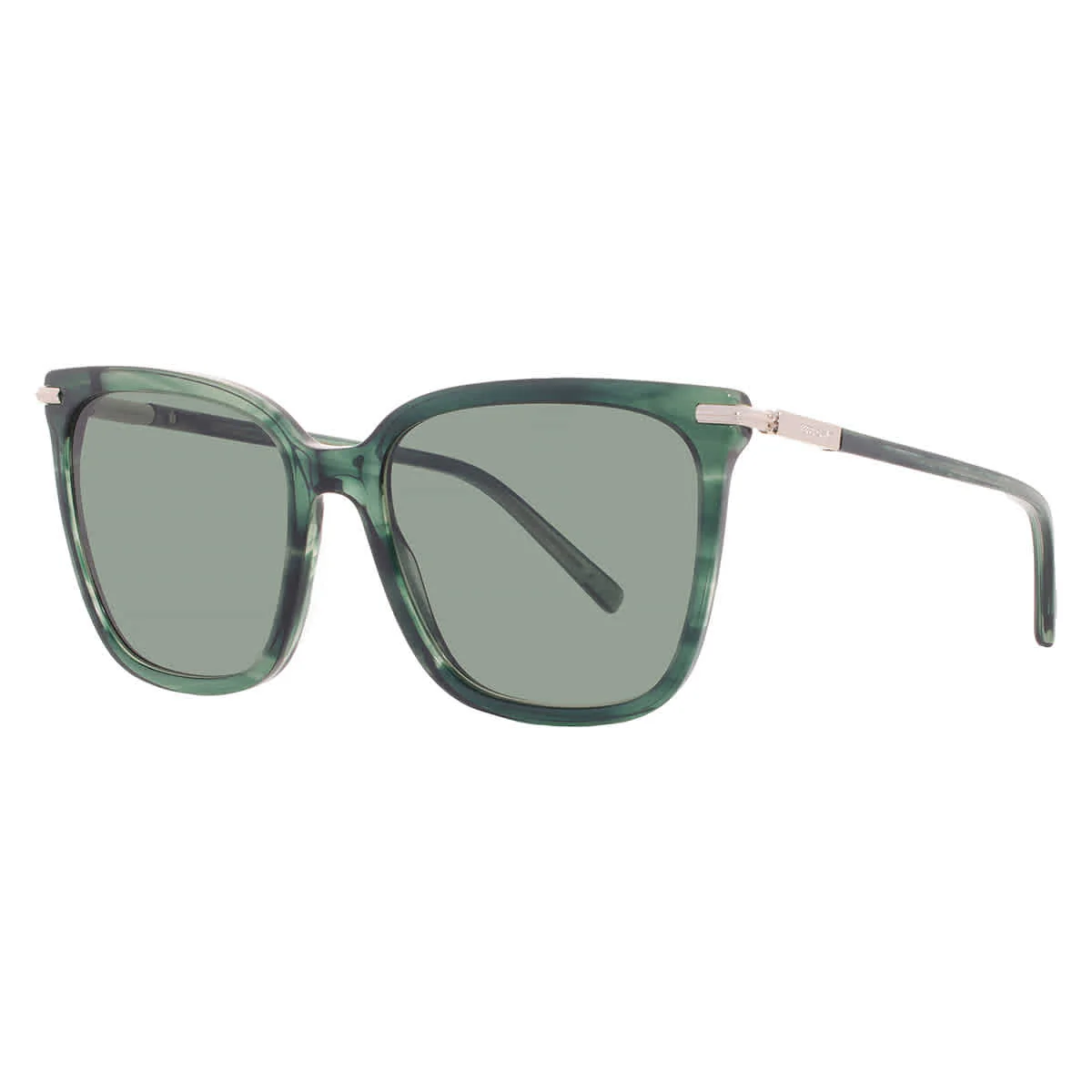 Ferragamo Green Square Ladies Sunglasses SF2037S 315 56 - Image 2