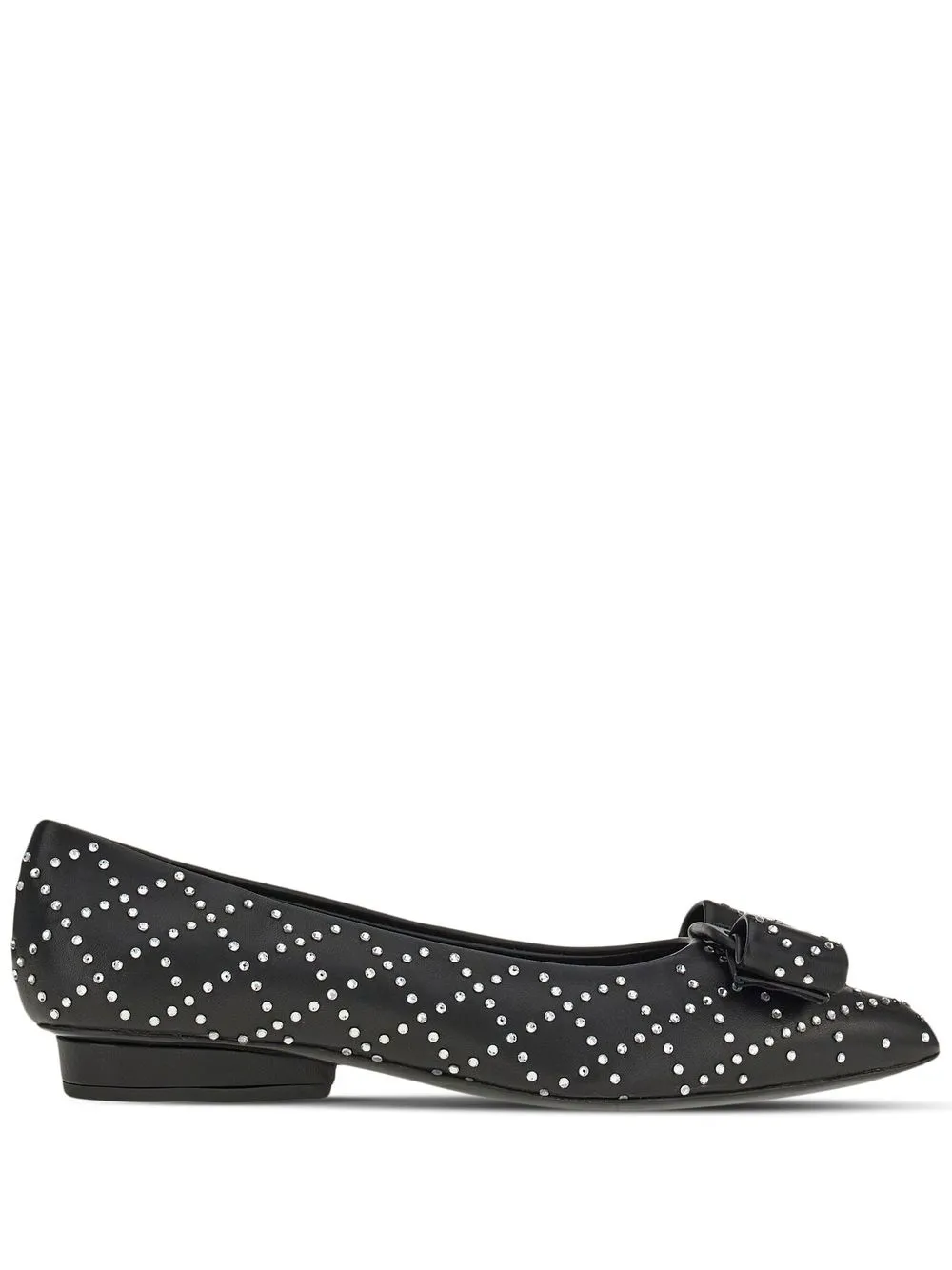 Ferragamo Viva Rhinestone-Embellished Flat Pumps - Image 5