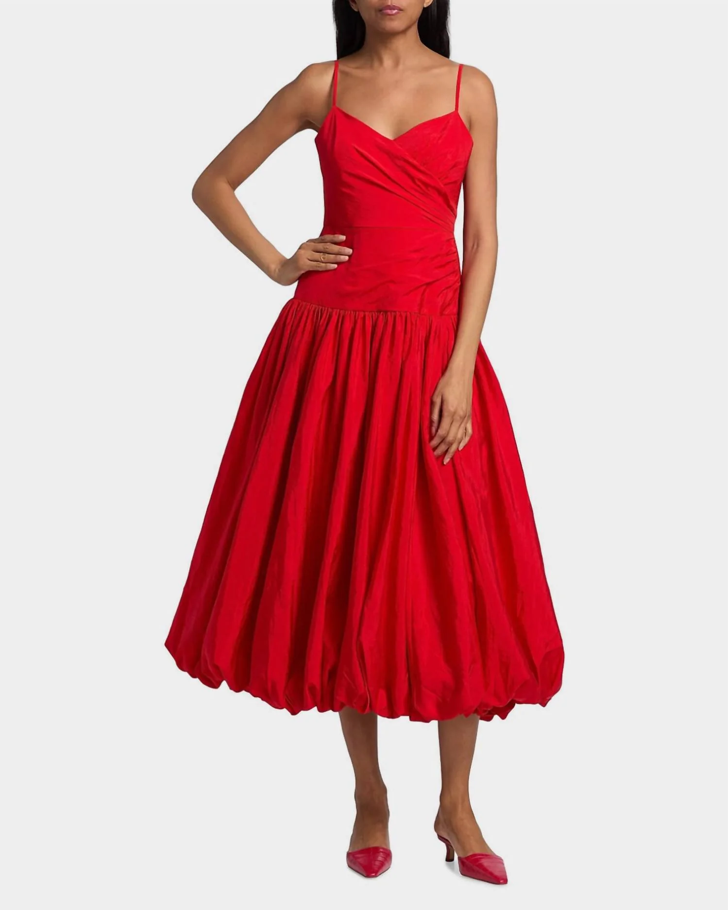 Fia Midi Dress In Red